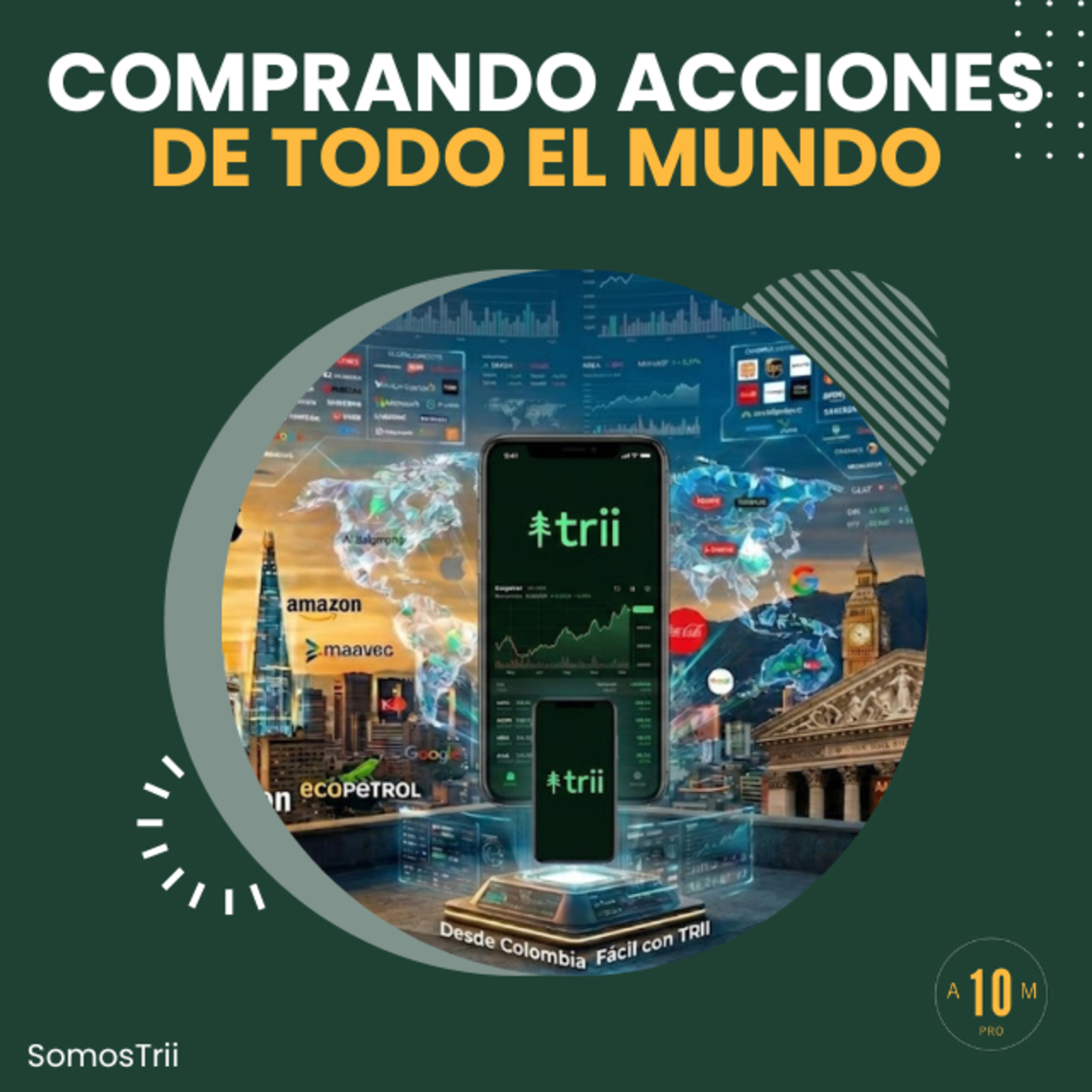E207: Comprando 📈 acciones de todo el mundo 🌍 desde Colombia 🇨🇴. Trii