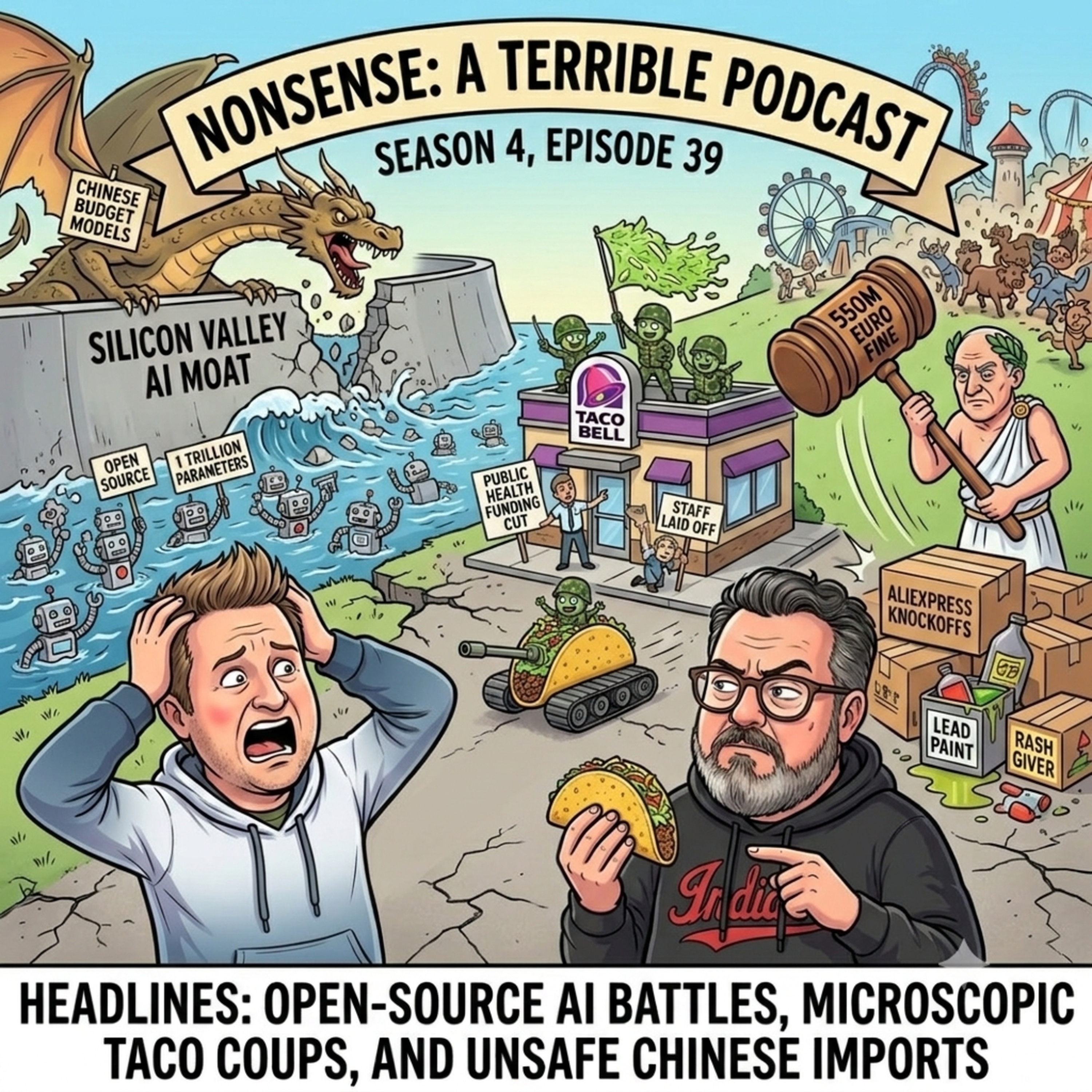 HEADLINES: Open-Source AI Battles, Microscopic Taco Coups, and Unsafe Chinese Imports
