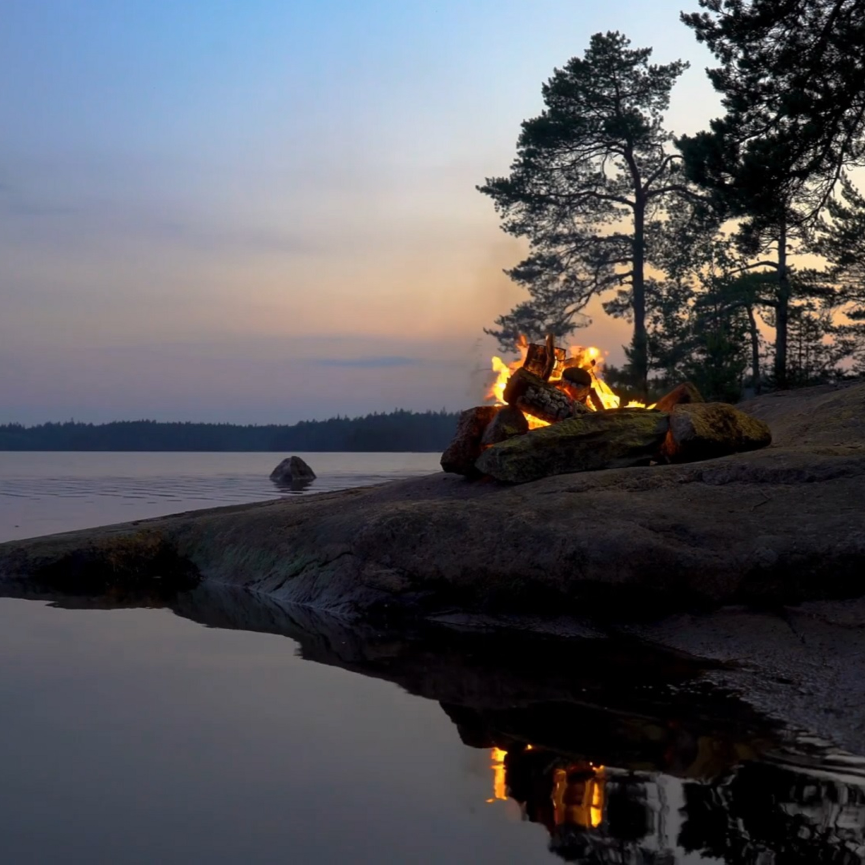 Serene Lakeside Campfire episode artwork