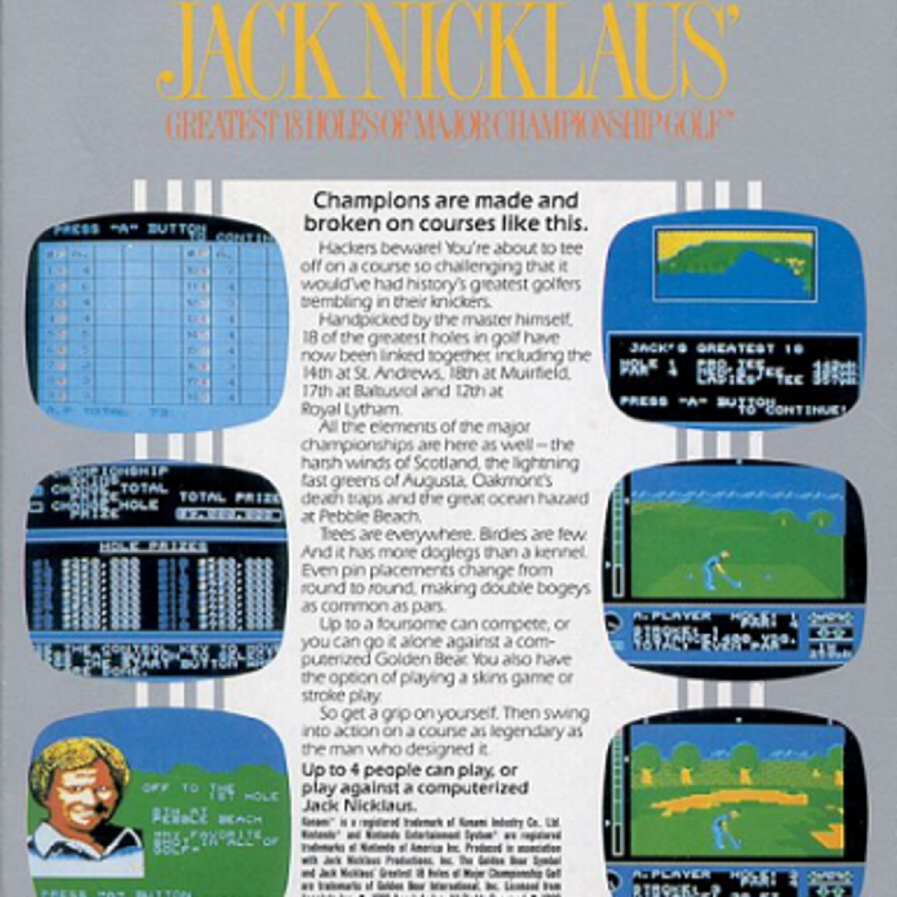 Absolute Nintendo - Jack Nicklaus Greatest 18 Holes of Major Championship Golf on NES