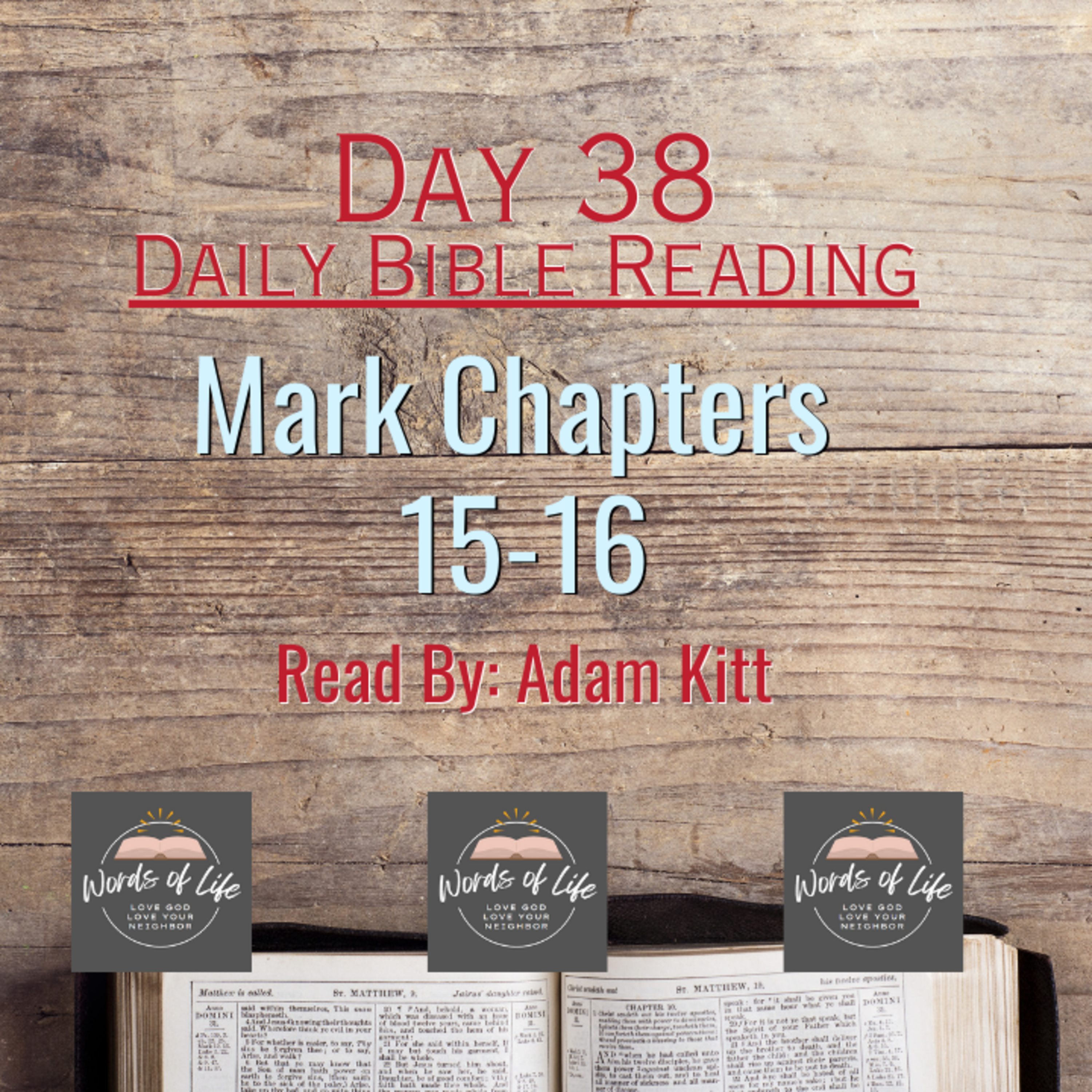 The Cross, the Tomb, and the Victory... Day 38 - Daily Bible Reading - Mark 15-16 episode artwork