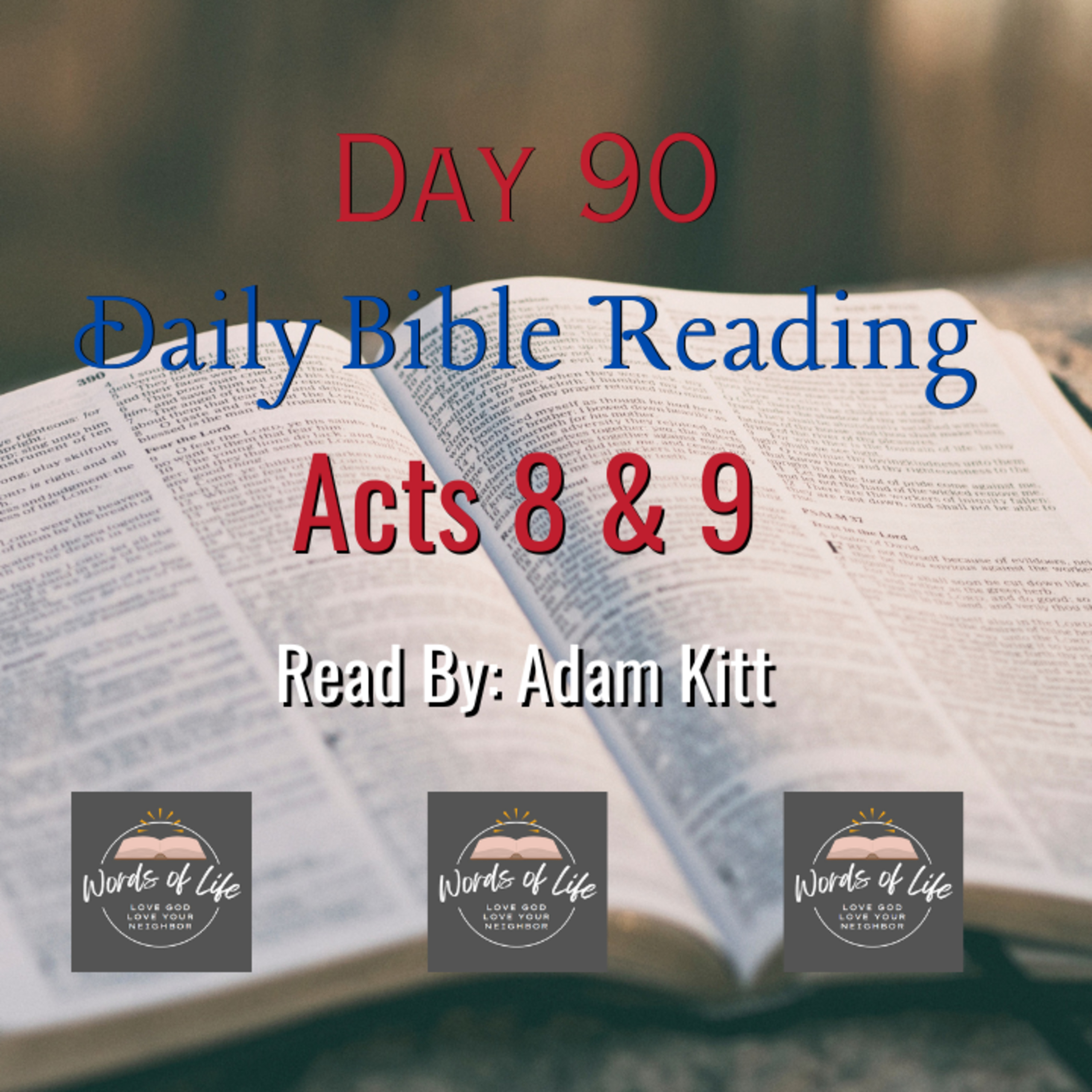 From Persecution to Conversion: Saul Meets Jesus! - Day 90 - Daily Bible - Acts 8-9 episode artwork
