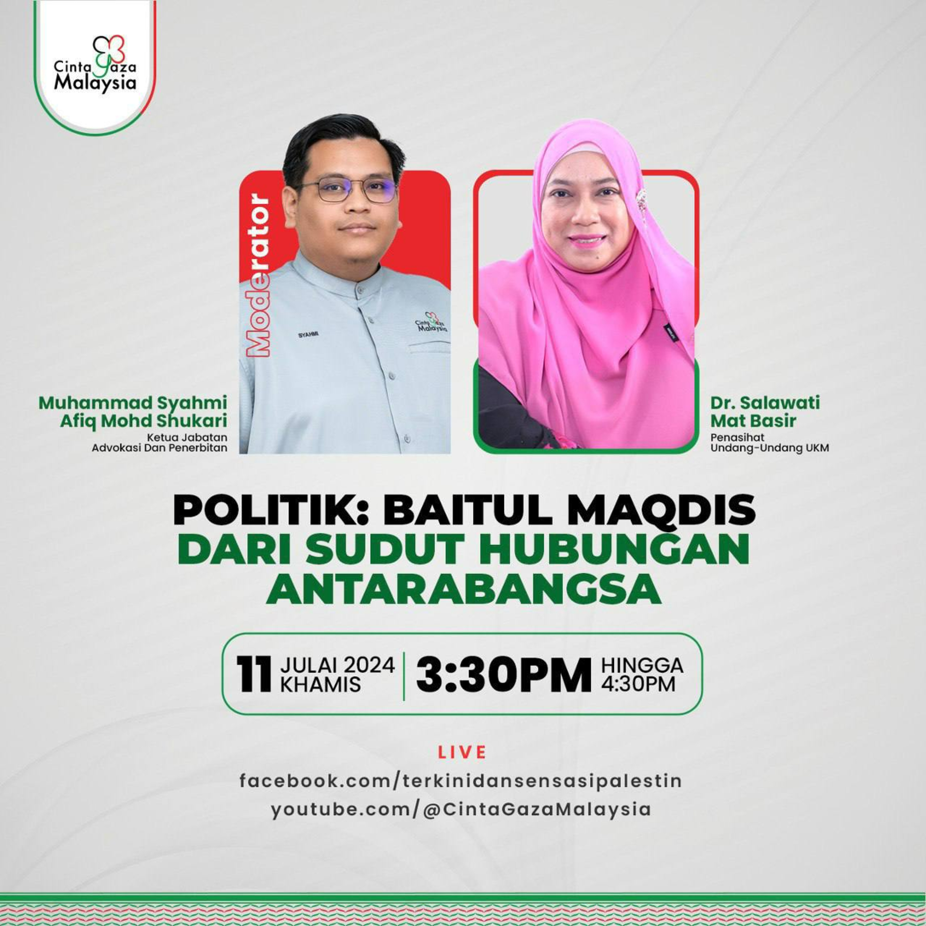 #DialogSenja - Politik: Baitul Maqdis dari Sudut Hubungan Antarabangsa