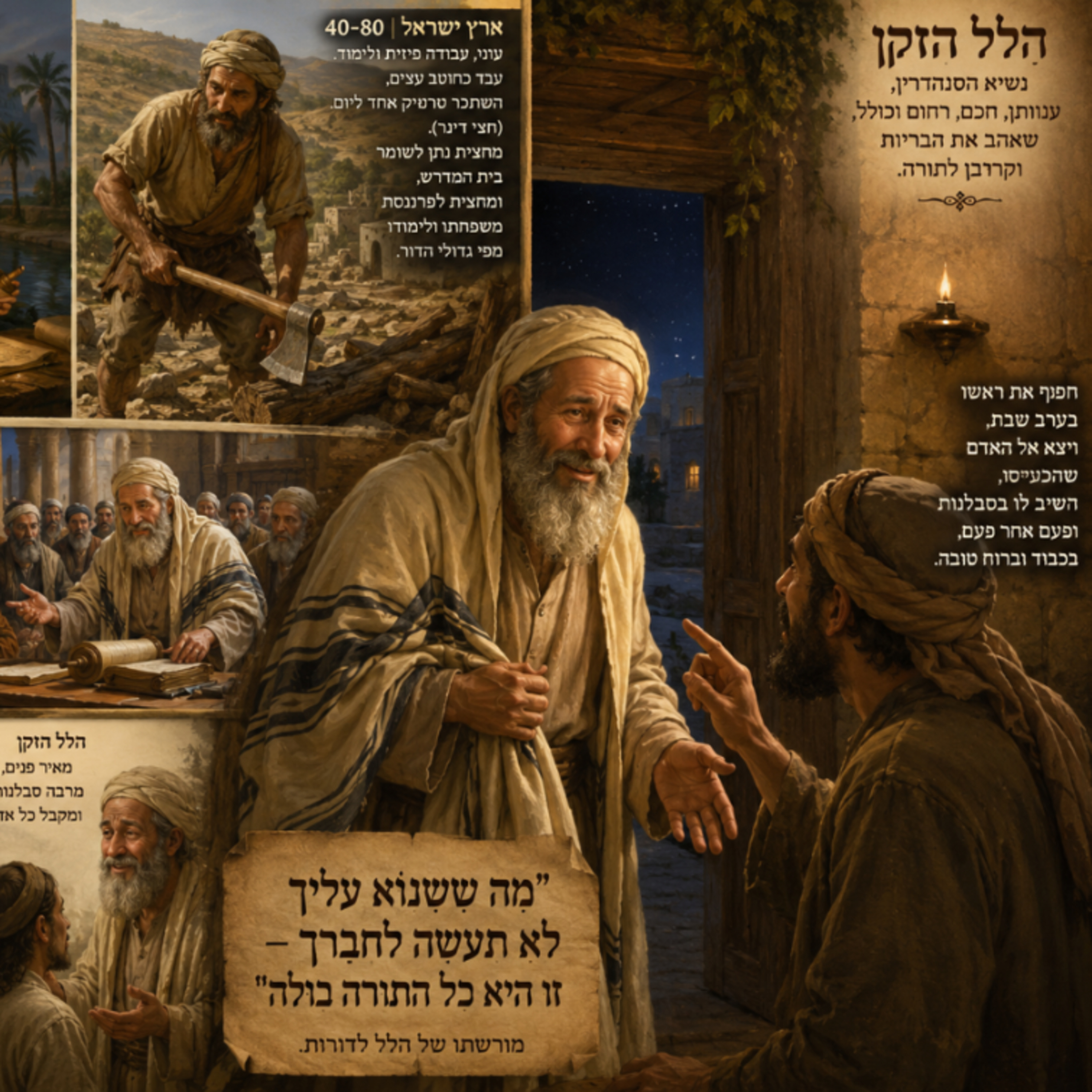 הלל הזקן - נשיא הסנהדרין שהעמיד את הענווה במרכז ההנהגה episode artwork