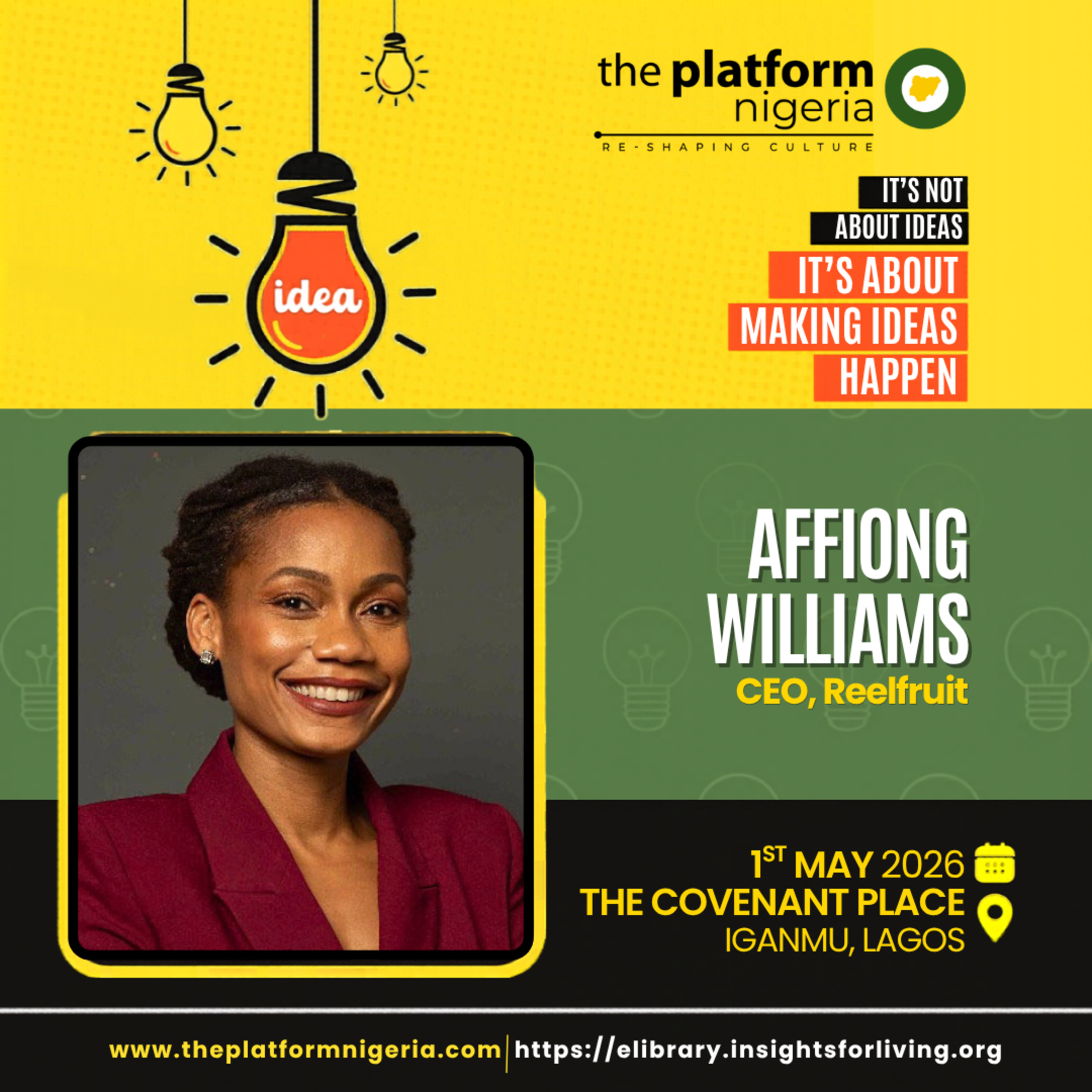 The Platform May 1st 2026 - Affiong Williams - It's Not About Ideas; it's About Making Ideas Happen episode artwork