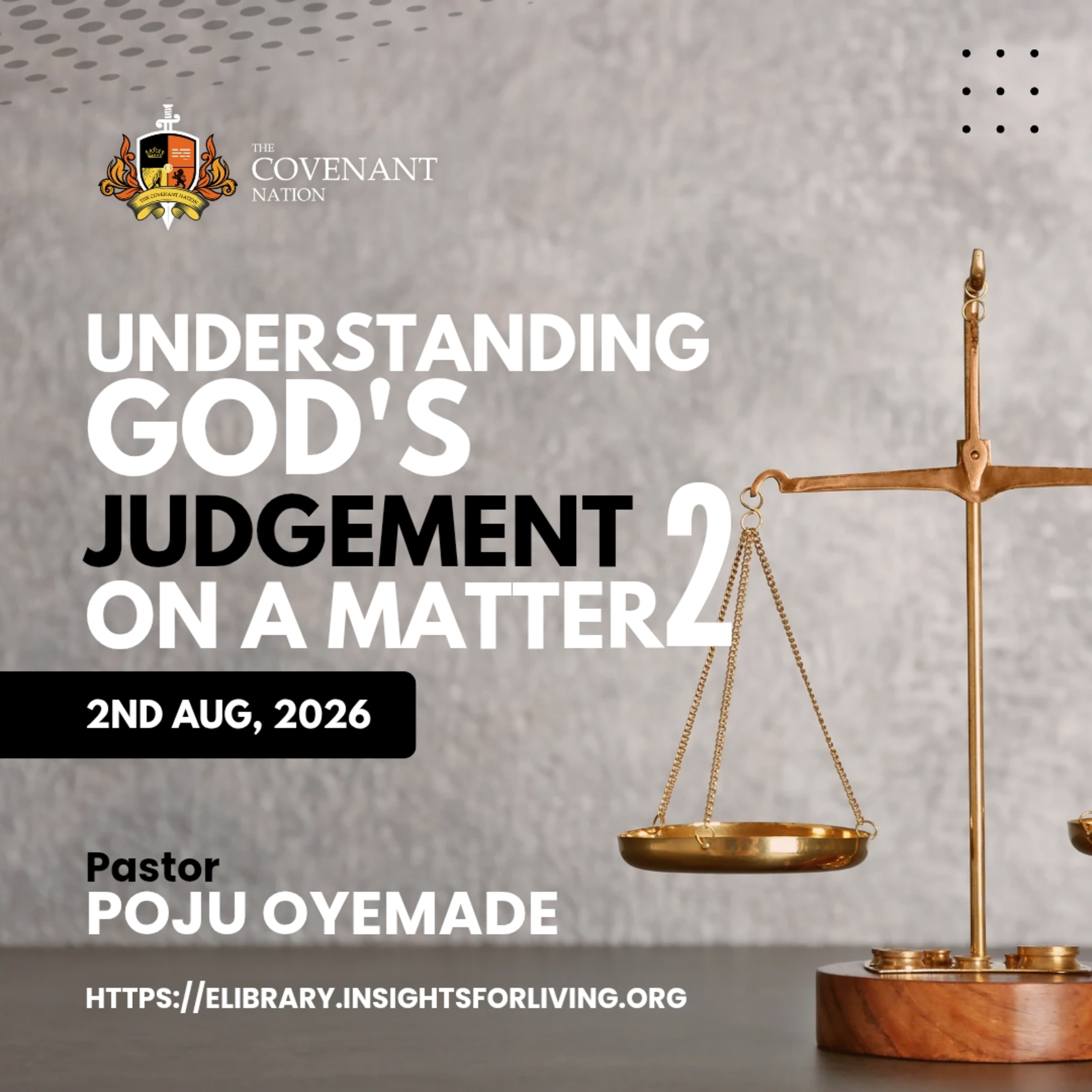 Understanding God's Judgement On A Matter 2 episode artwork