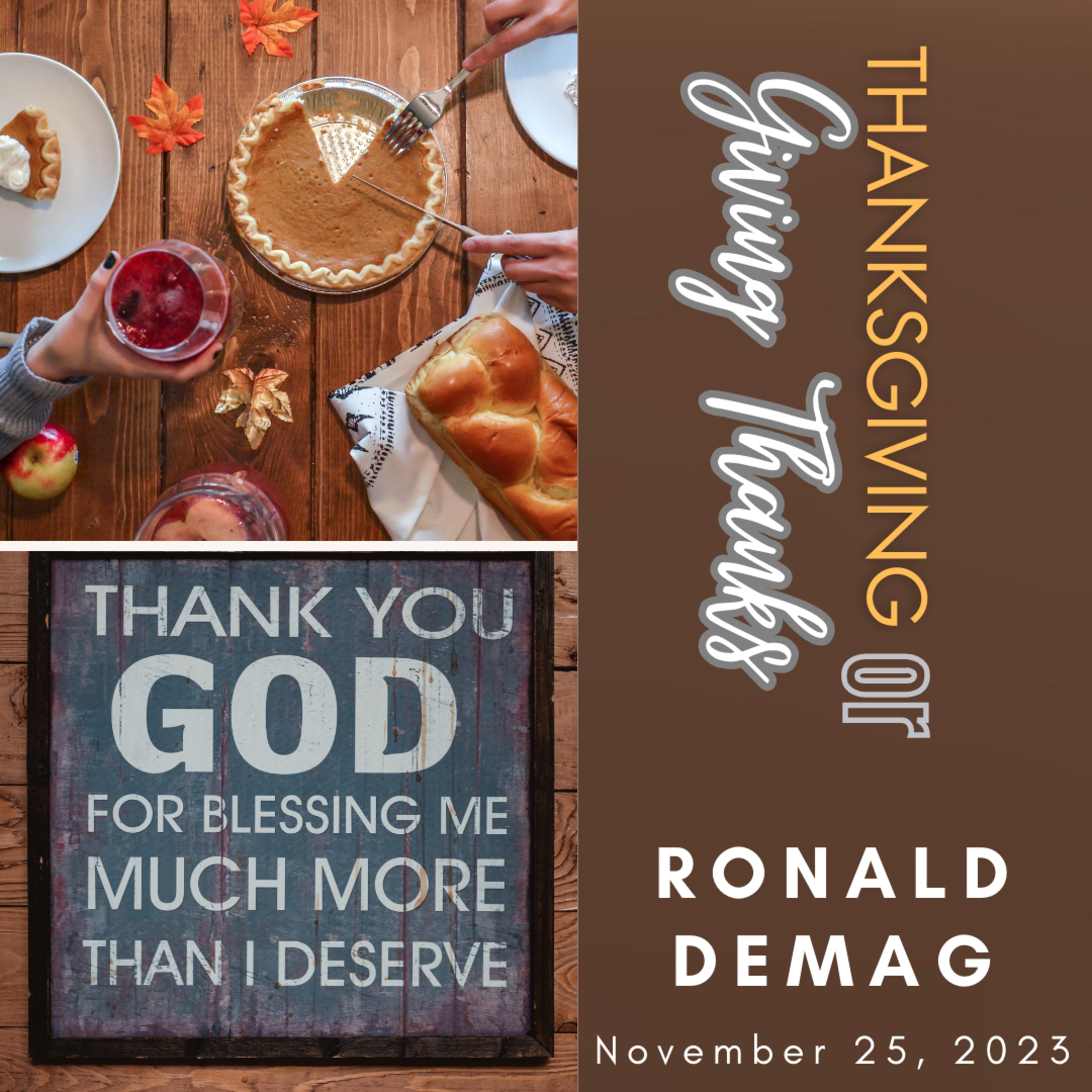 Thanksgiving or Giving Thanks
