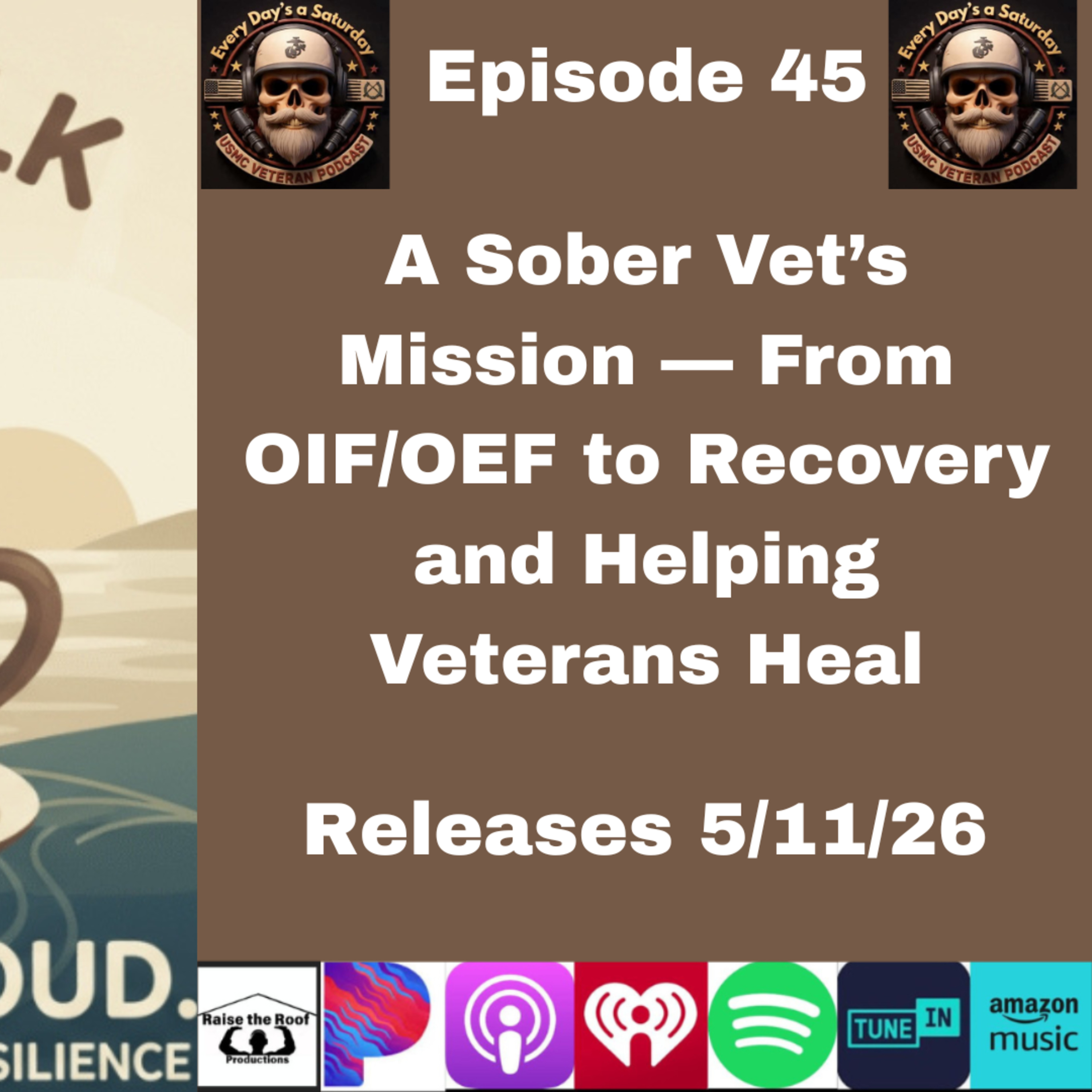 Episode 45- Coffee Talk- A Sober Vet’s Mission — From OIF/OEF to Recovery and Helping Veterans Heal episode artwork