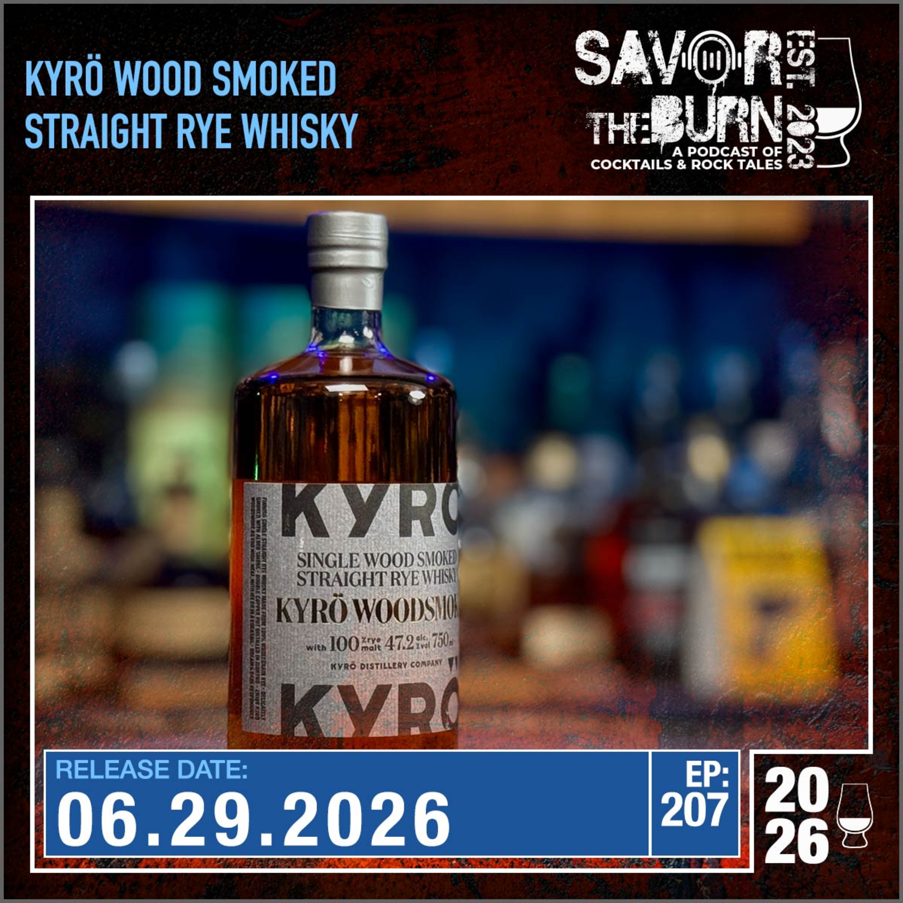 EP 207 - Kyrö Wood Smoked Straight Rye Whisky from Finland, and our buddy Moose! episode artwork
