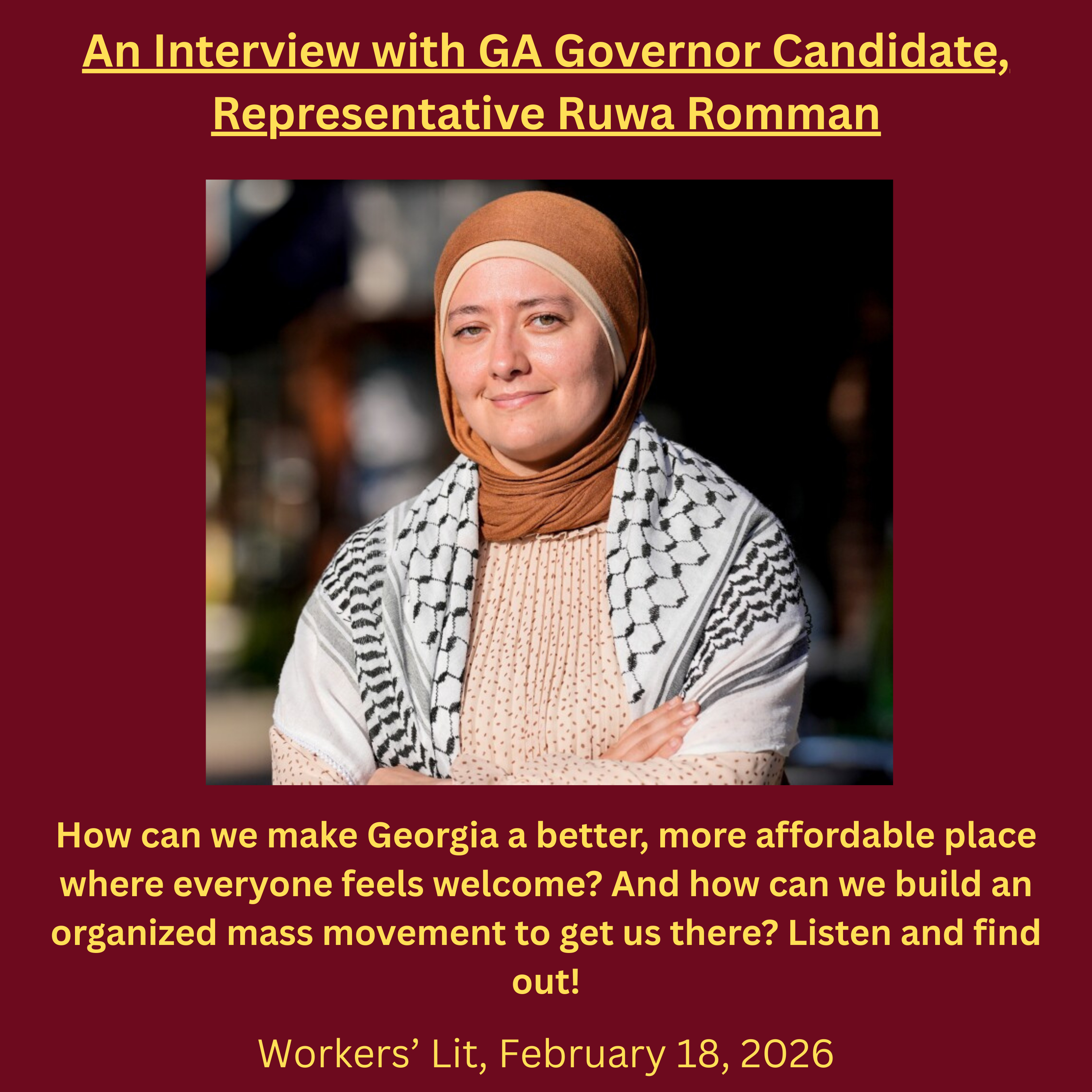 A Discussion with Representative Ruwa Romman, Candidate for Governor of Georgia