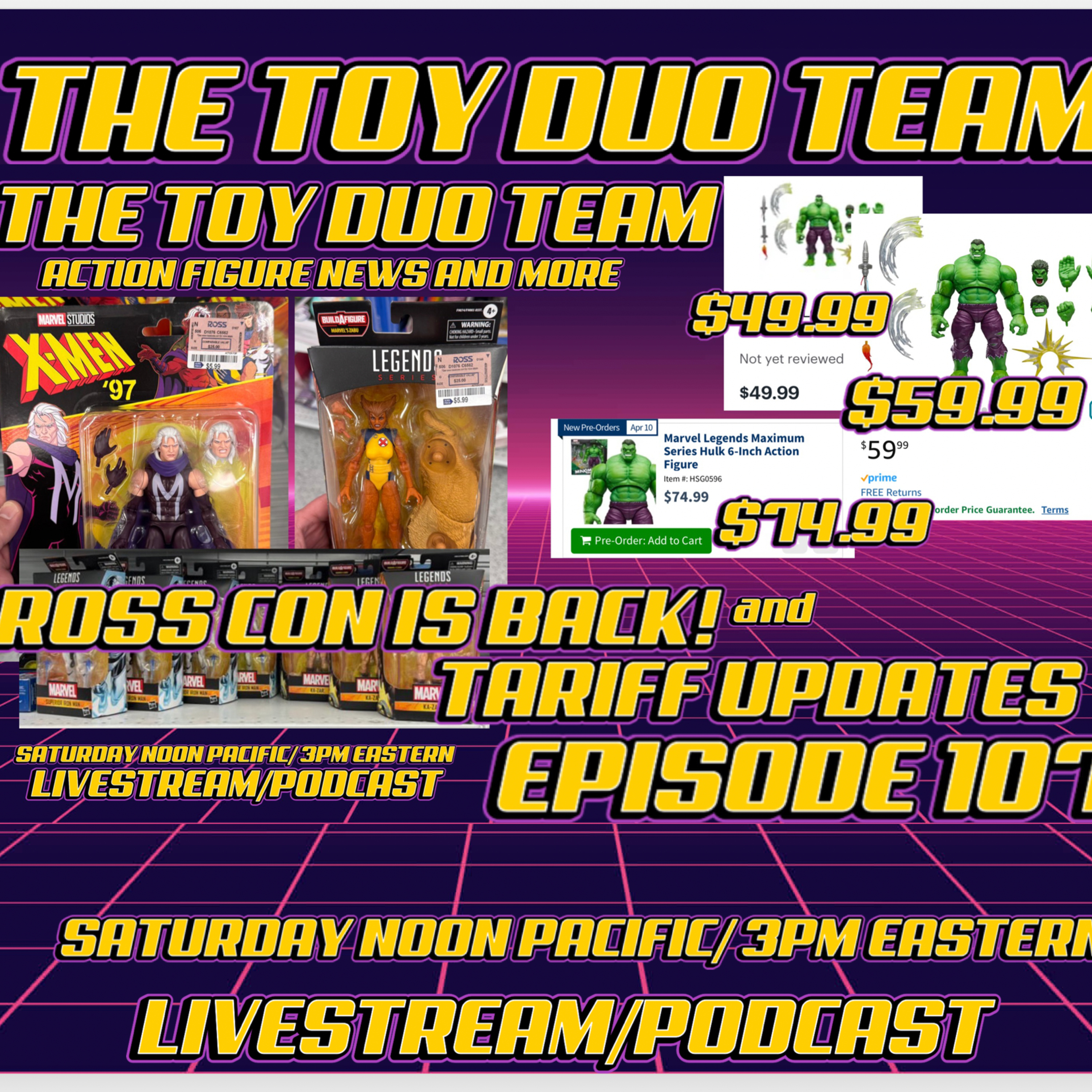 ROSS CON IS BACK AMID TARIFF PRICING! TOY DUO TEAM E107: Action figure and toy news TV and Movies episode artwork