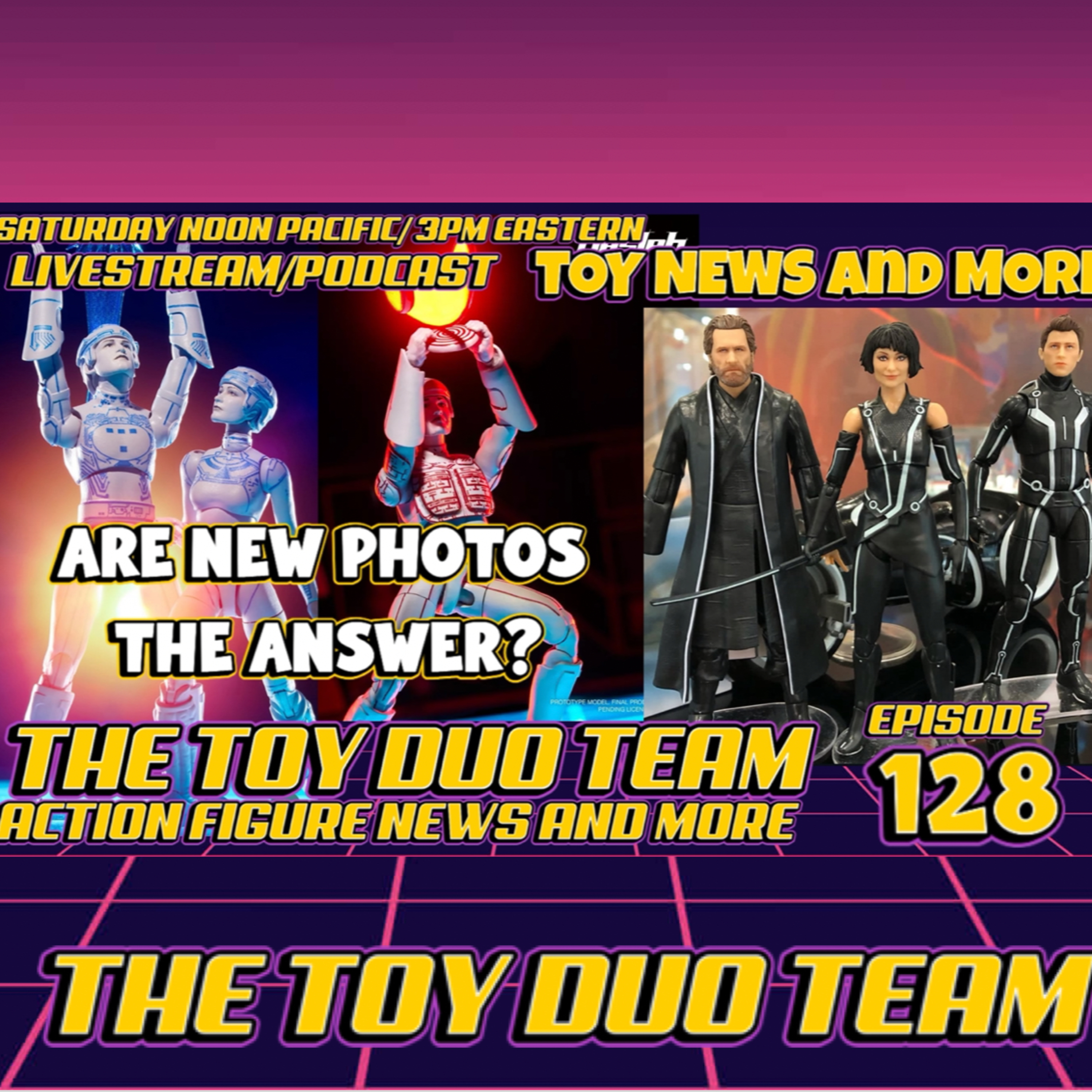 Can Photos Help TRON Haslab? The Toy Duo Team E:128 action figure movie tv news and more! MCM London episode artwork