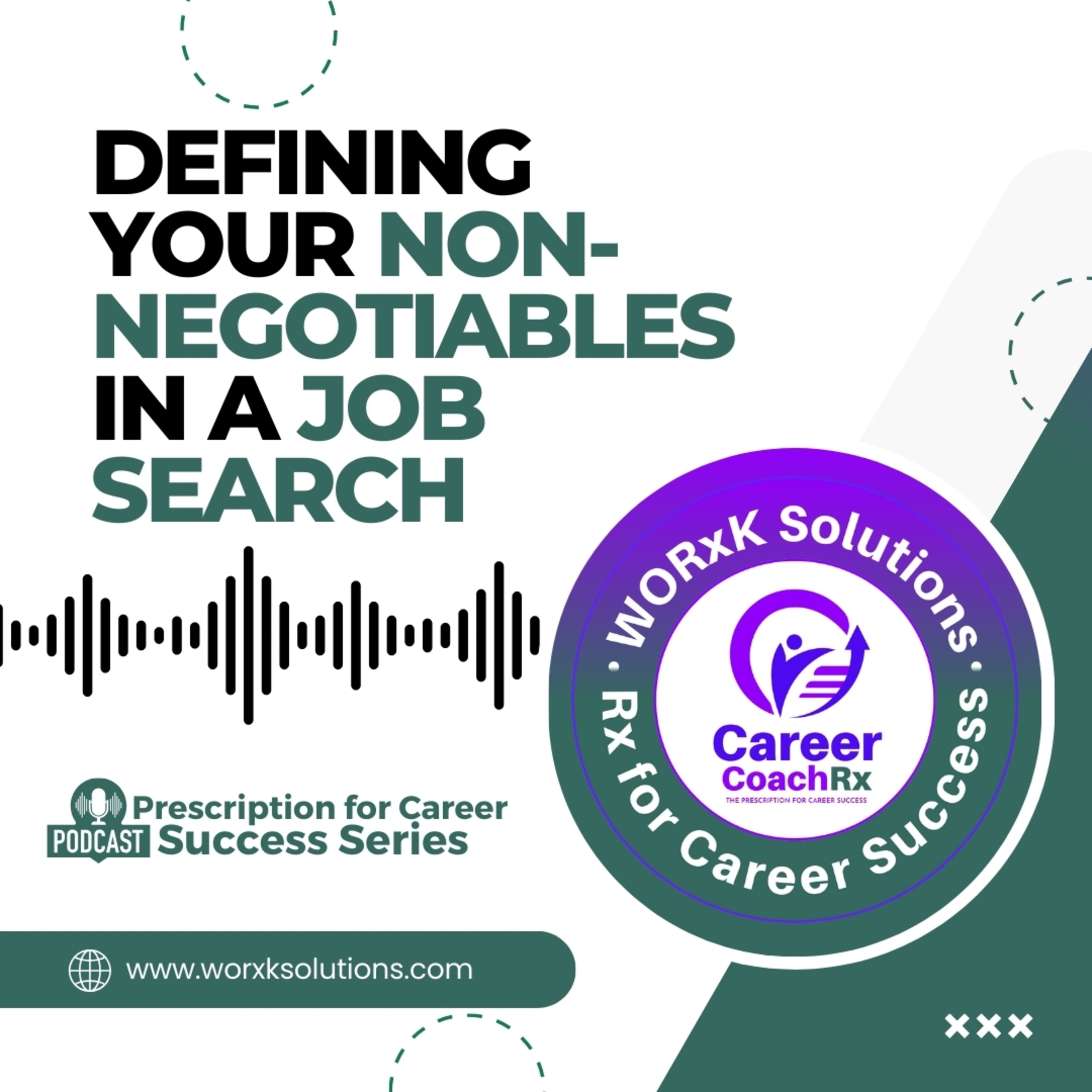Defining Your Non-Negotiables in a Job Search | Rx for Career Success | WORxK Solutions, LLC episode artwork