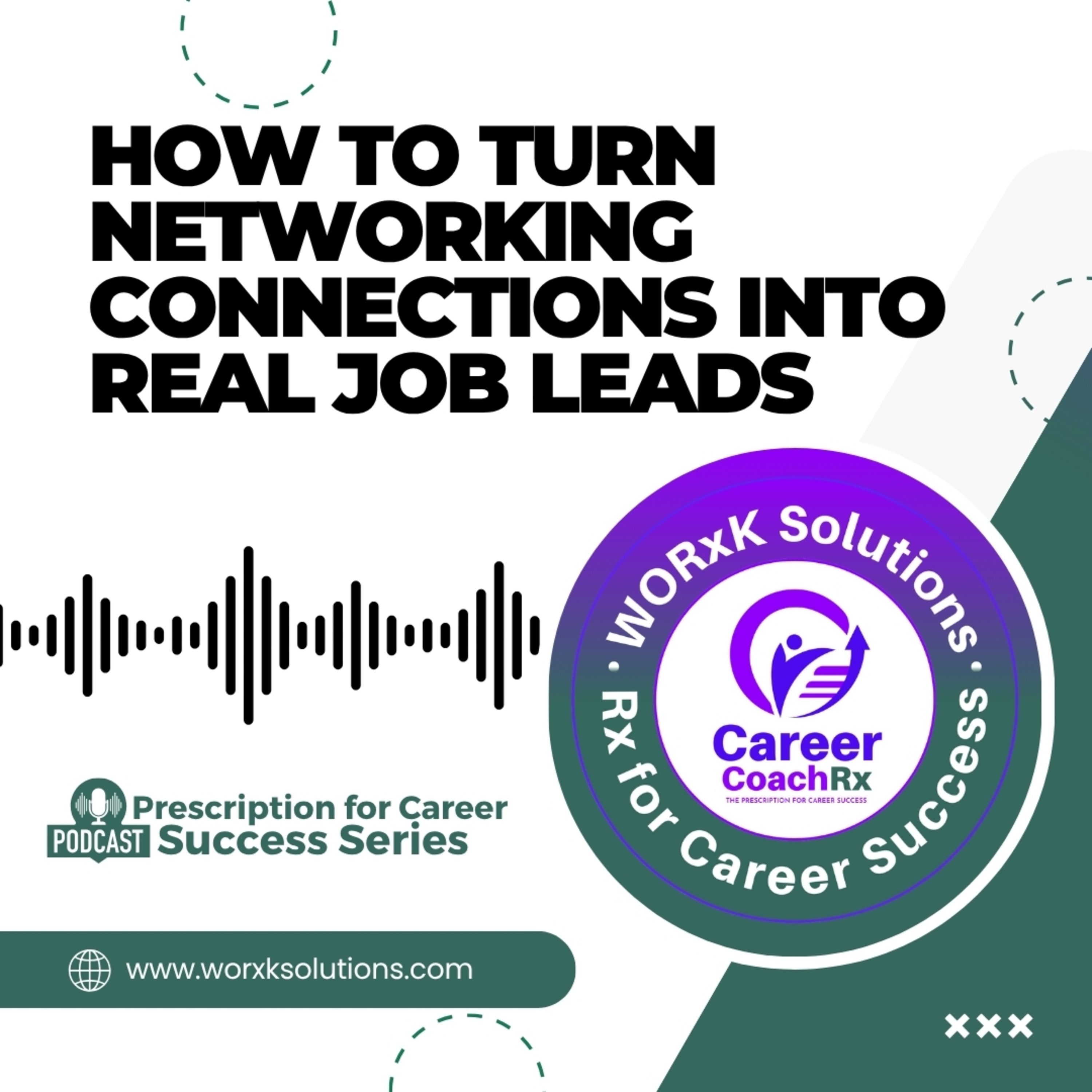 How to Turn Networking Connections into Real Job Leads | Rx for Career Success | WORxK Solutions, LLC episode artwork
