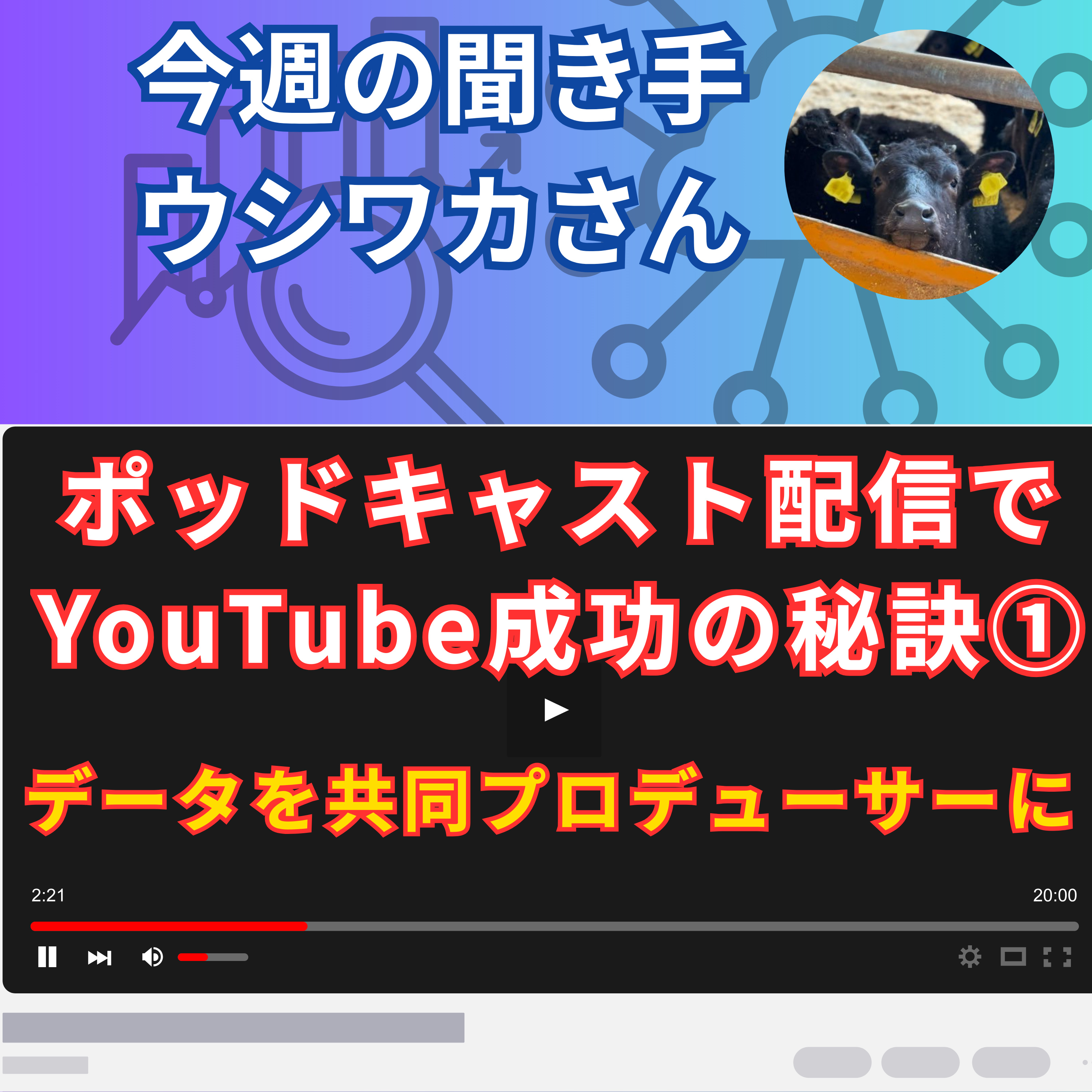 【日刊0825】ポッドキャスト配信で YouTube成功の秘訣①データを共同プロデューサーに【聞き手：ウシワカさん】