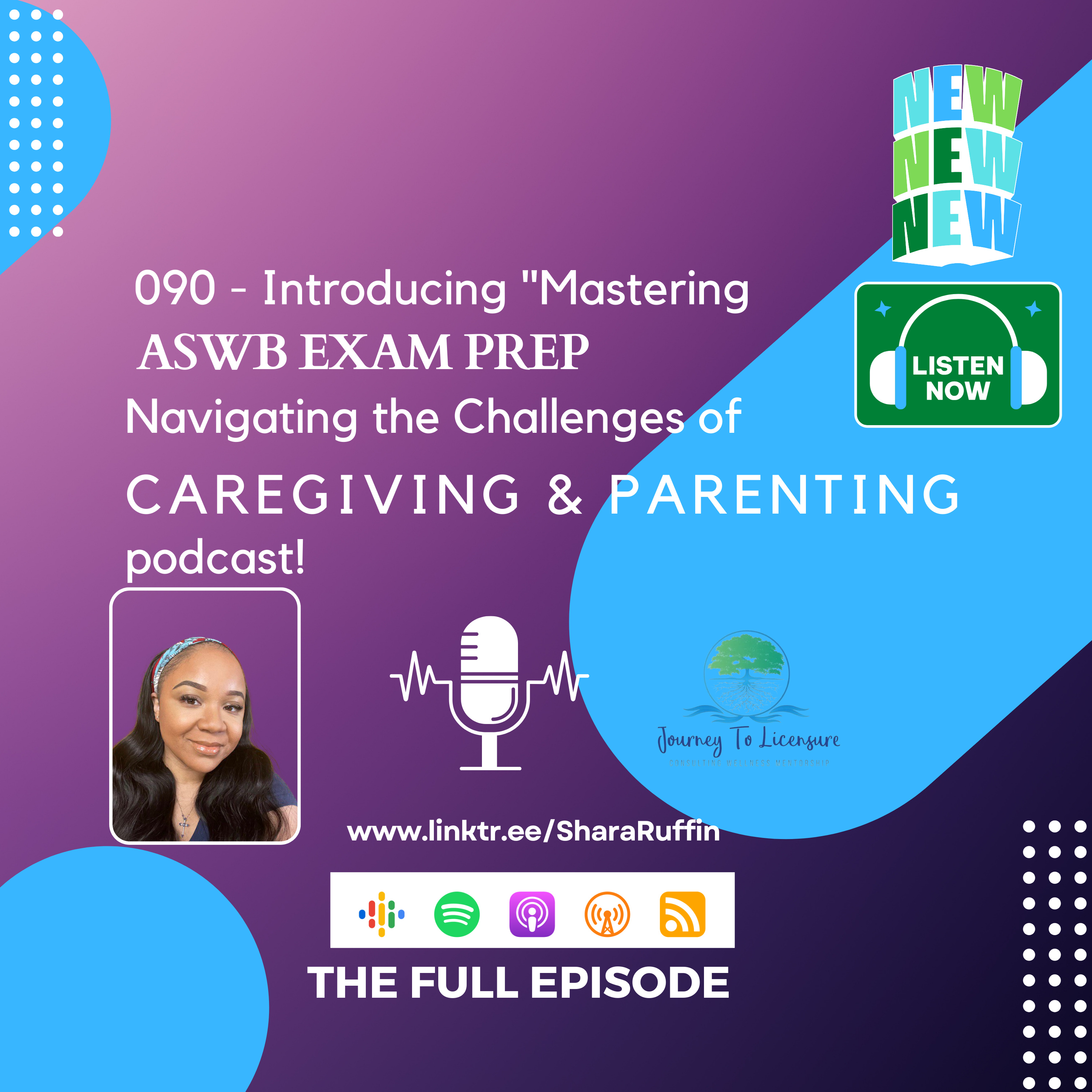 090 - Introducing "Mastering ASWB Exam Prep Navigating the Challenges of Caregiving & Parenting" podcast!  episode artwork