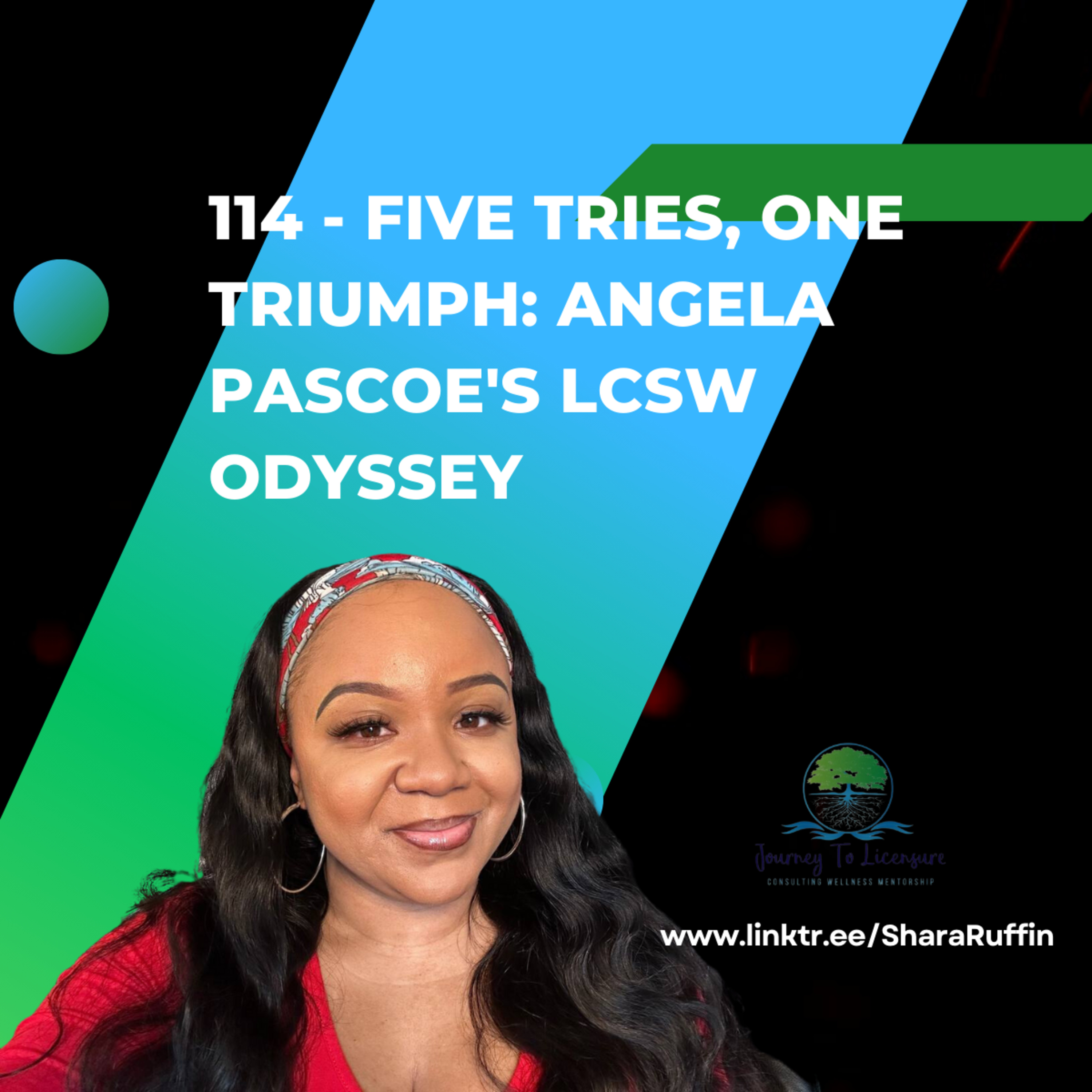 114 - Five Tries, One Triumph: Angela Pascoe's LCSW Odyssey episode artwork