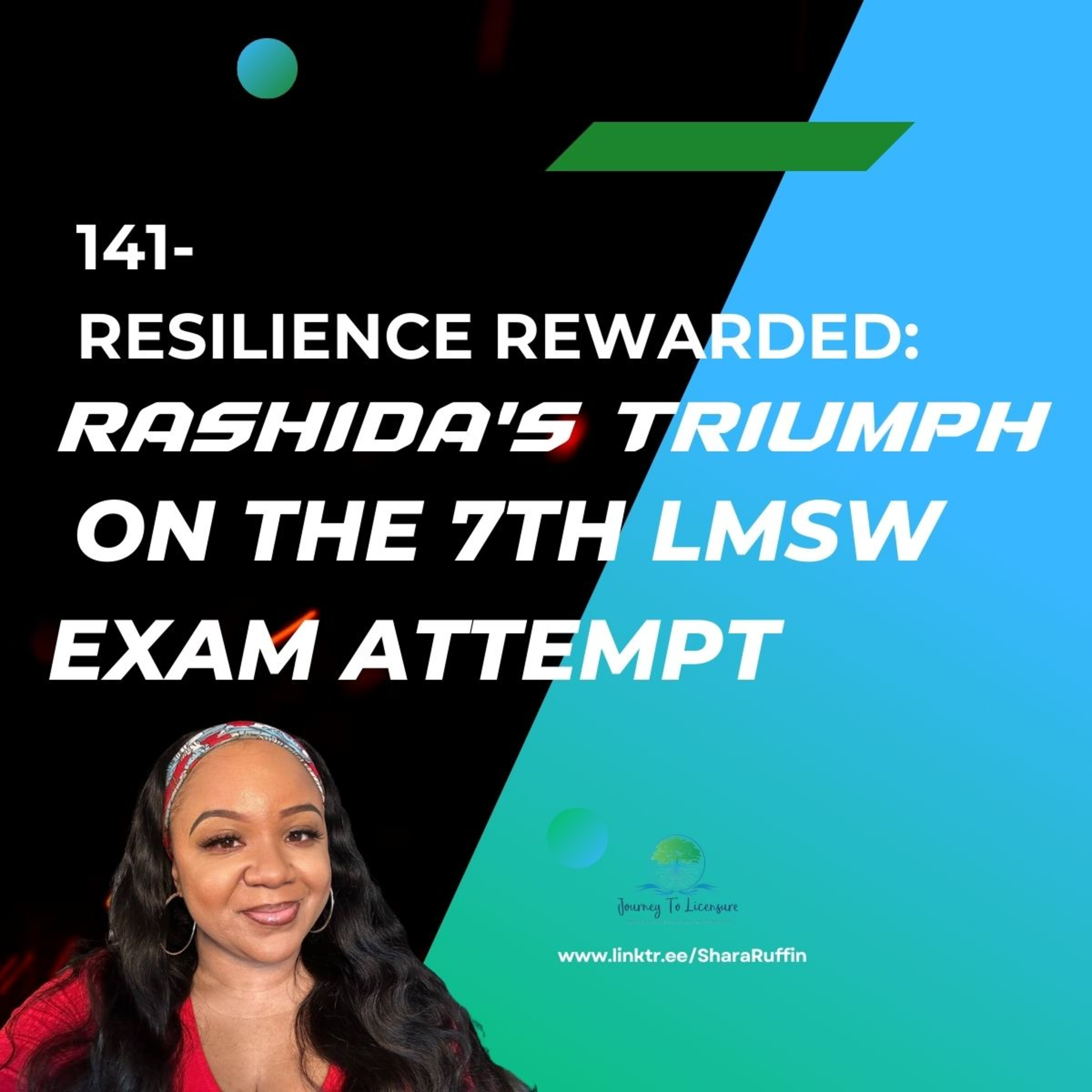 141 - Resilience Rewarded: Rashida's Triumph on the 7th LMSW Exam Attempt episode artwork