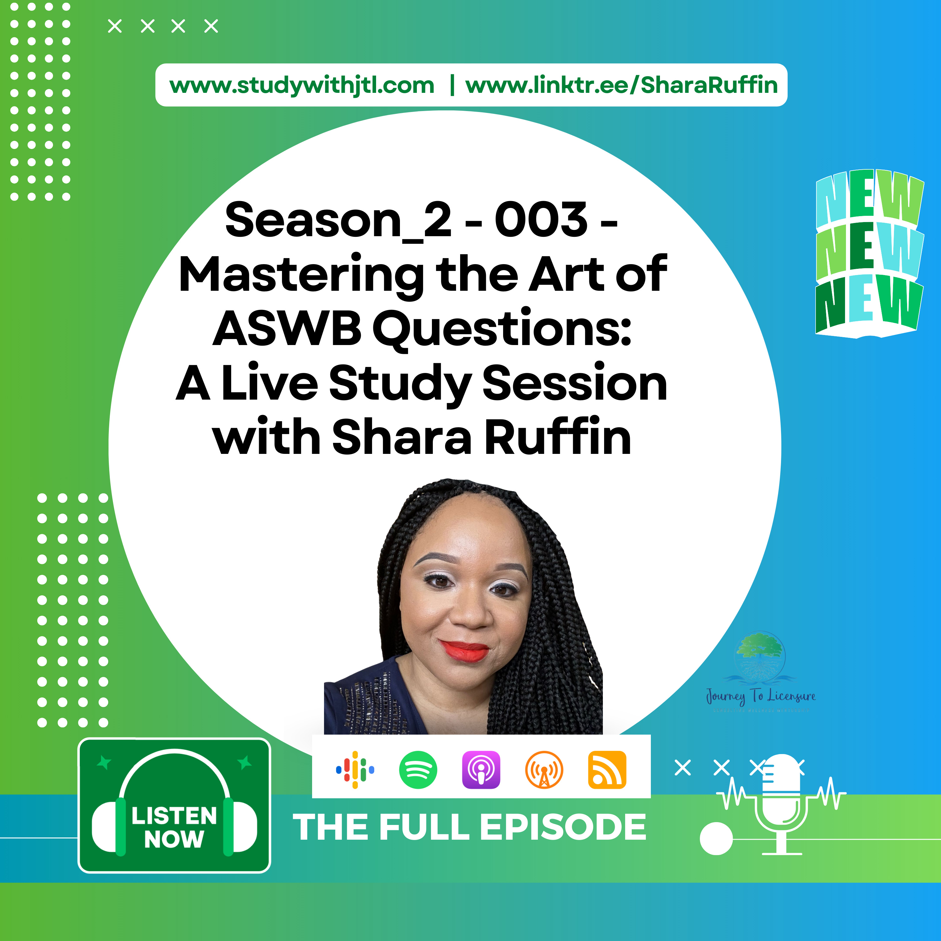 Season_2 - 003 - Mastering the Art of ASWB Questions: A Live Study Session with Shara Ruffin episode artwork