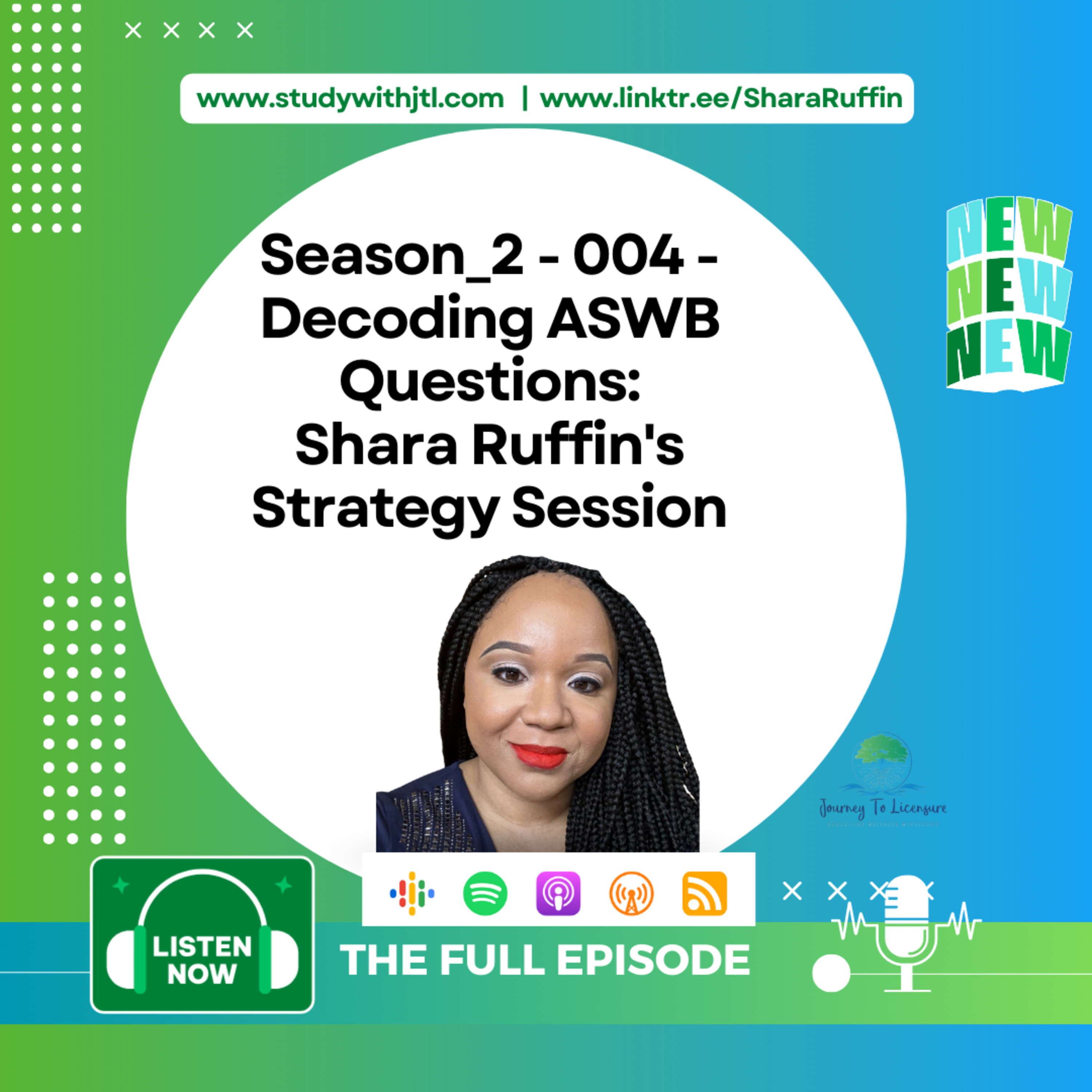 Season_2 - 004 - Decoding ASWB Questions: Shara Ruffin's Strategy Session episode artwork