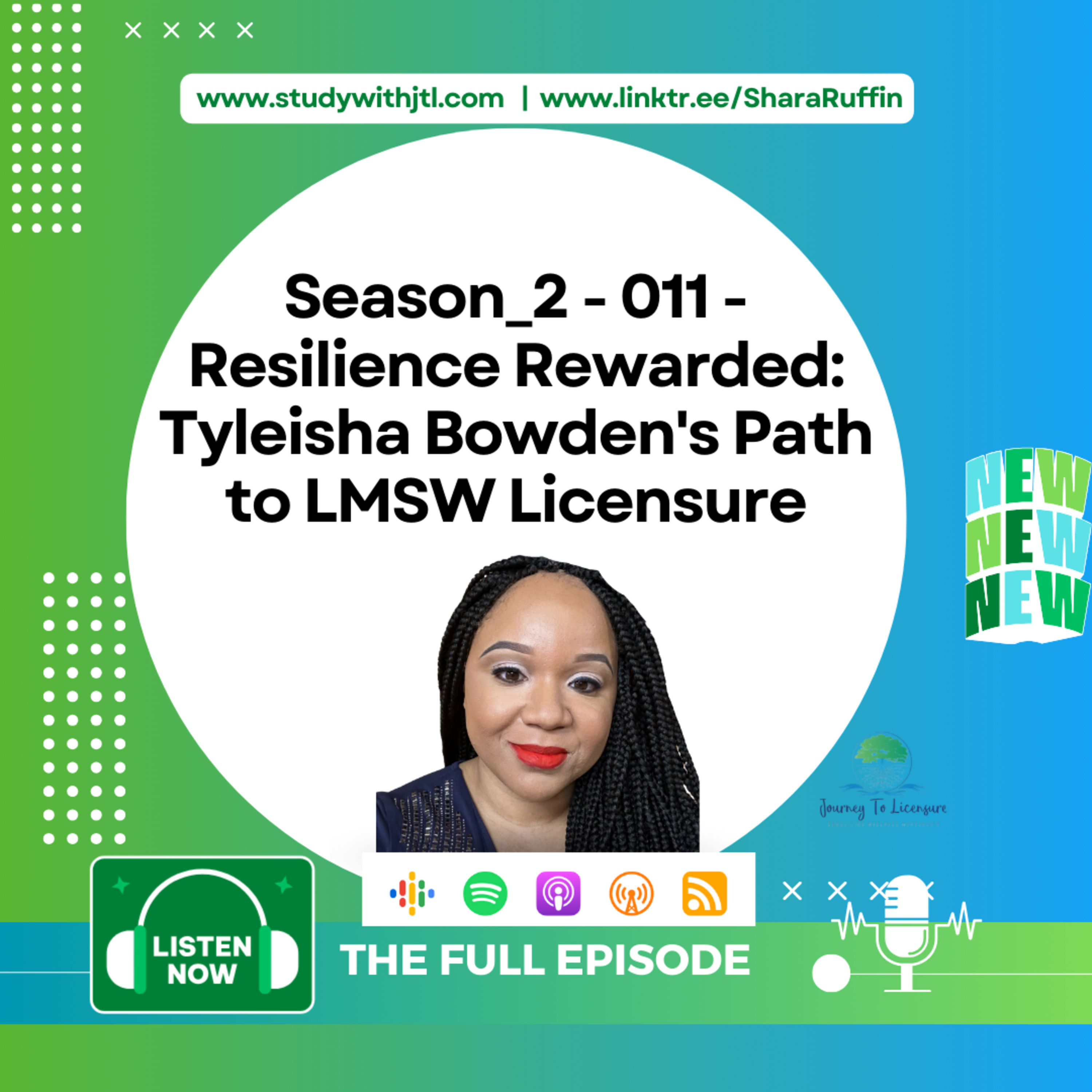 Season_2 - 011 - Resilience Rewarded: Tyleisha Bowden's Path to LMSW Licensure episode artwork