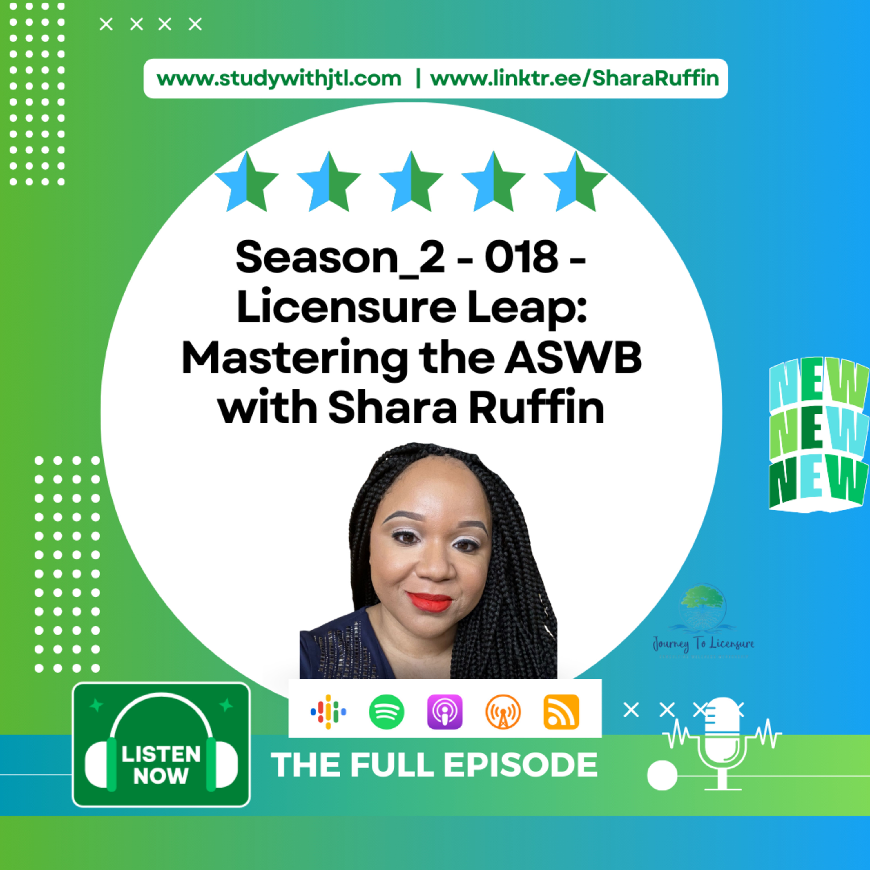 Season_2 - 018 - Licensure Leap: Mastering the ASWB with Shara Ruffin episode artwork