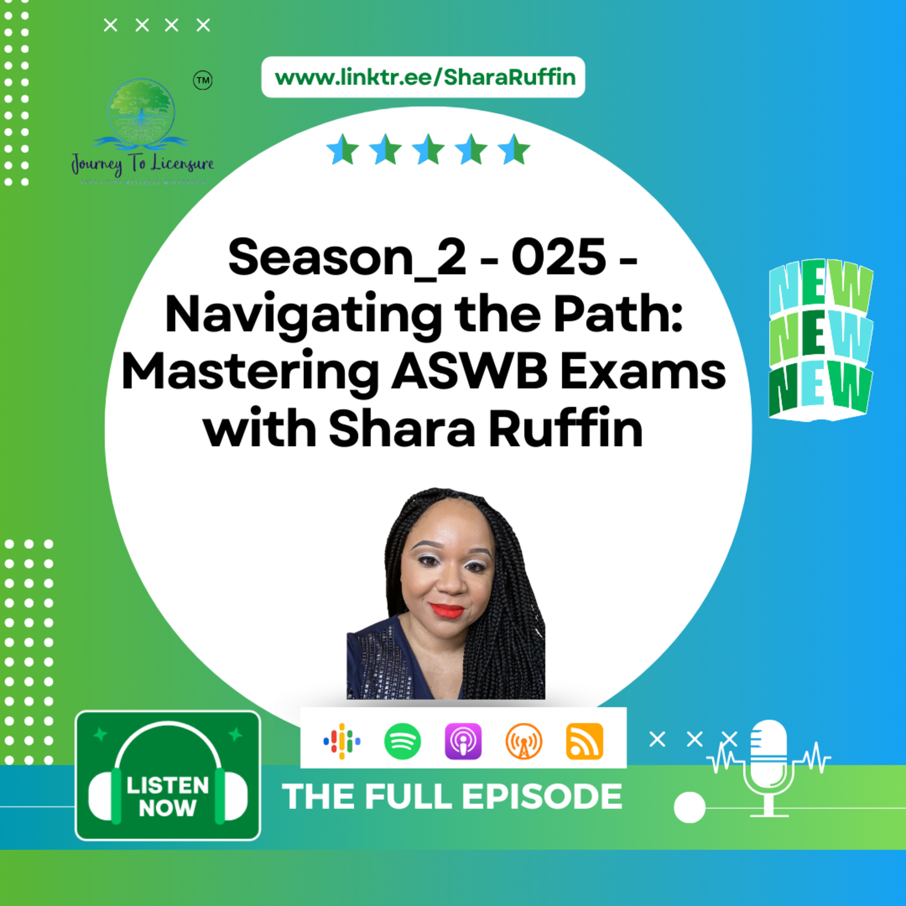  Season_2 - 025 - Navigating the Path: Mastering ASWB Exams with Shara Ruffin episode artwork