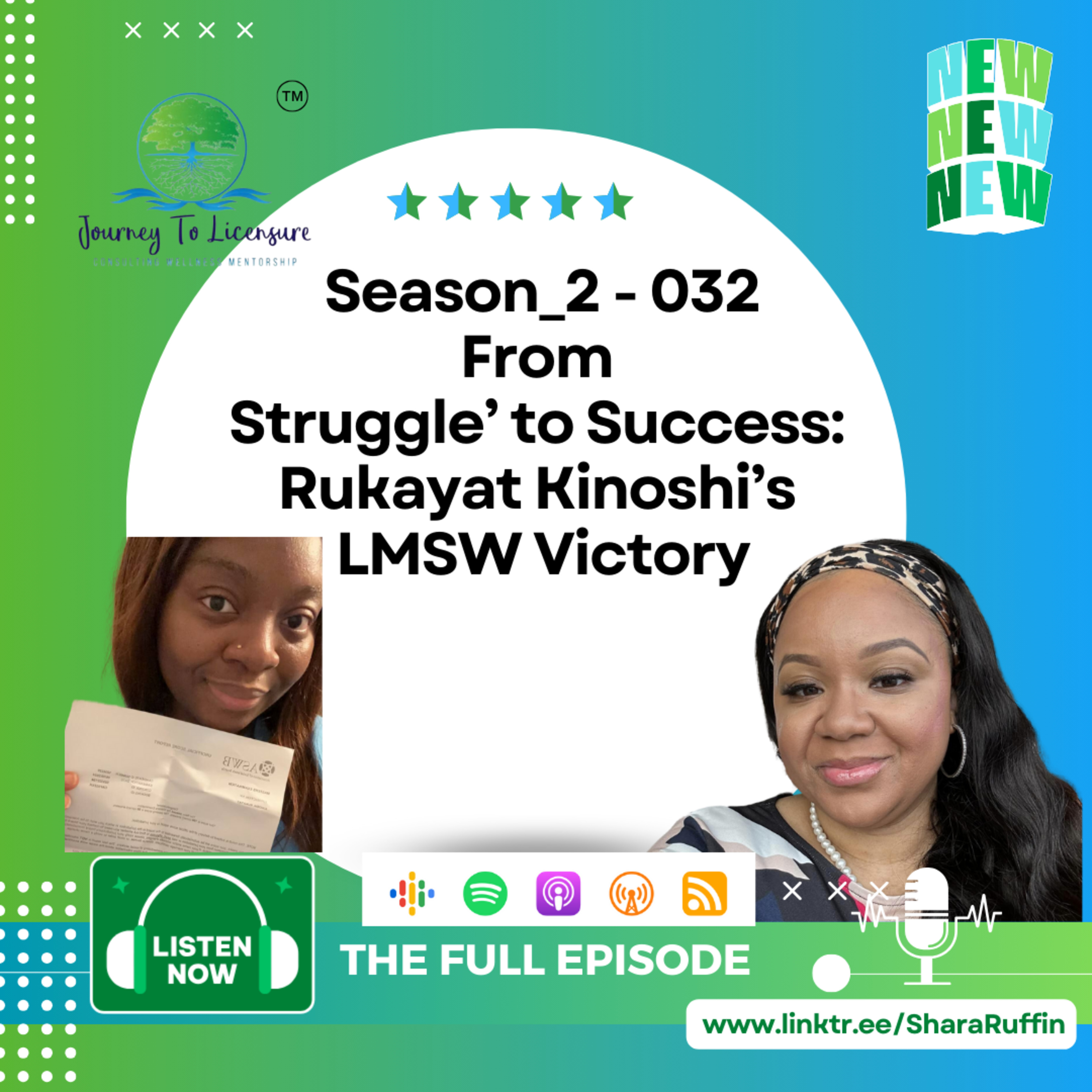 Season_2 - 032 From Struggle’ to Success: Rukayat Kinoshi’s LMSW Victory episode artwork