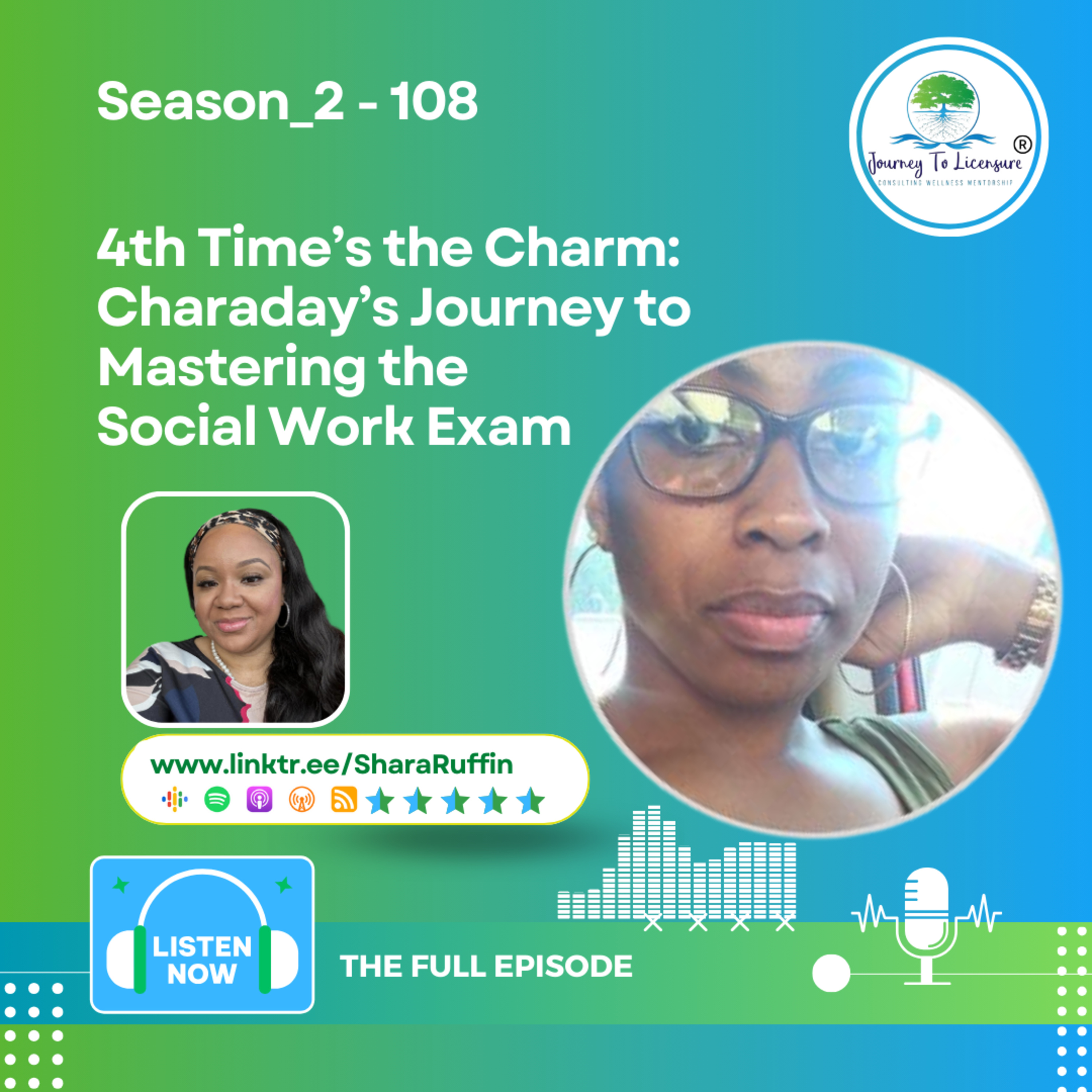 Season_2 - 108 - 4th Time’s the Charm: Charaday’s Journey to Mastering the Social Work Exam episode artwork
