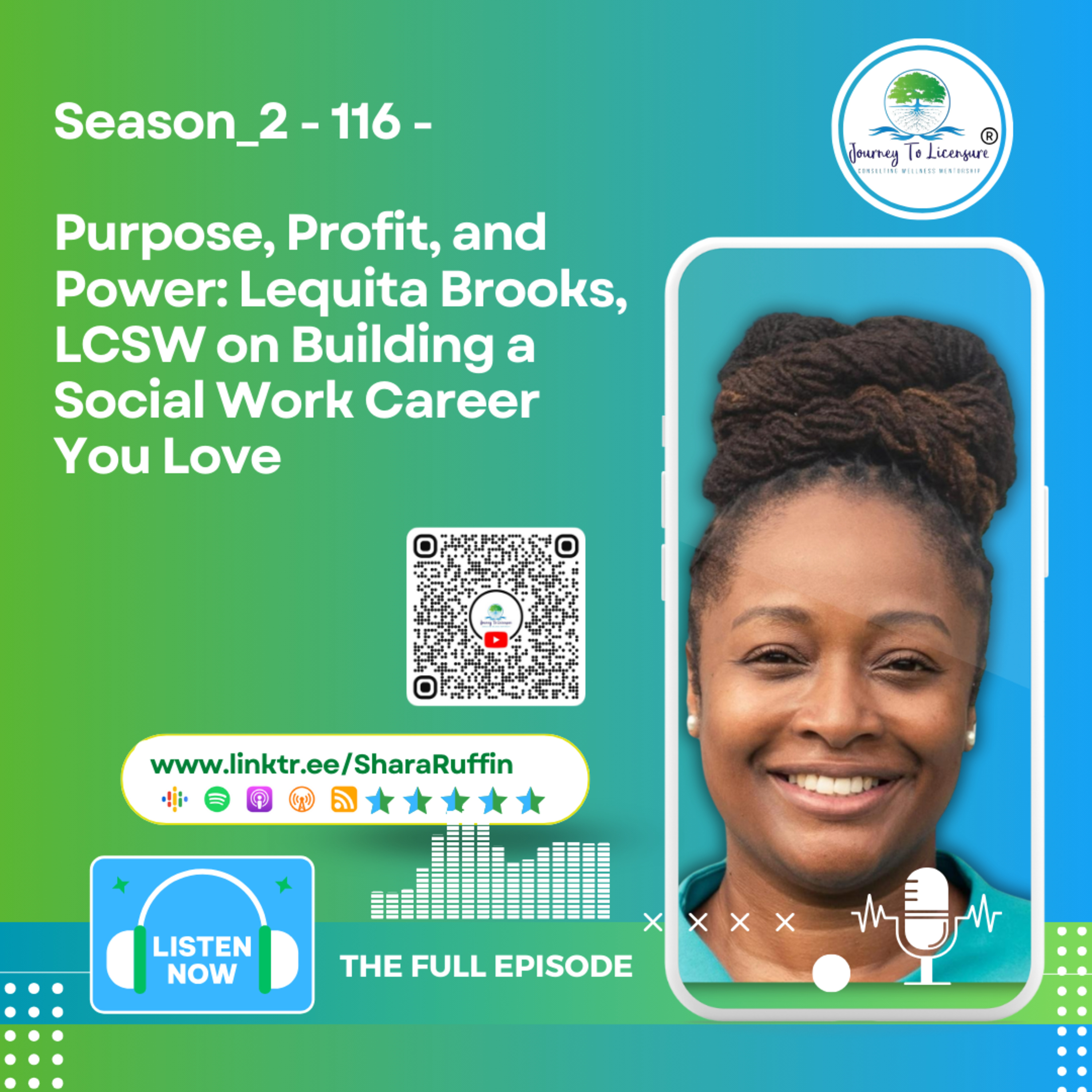 Season_2 - 116 - Purpose, Profit, and Power: Lequita Brooks, LCSW on Building a Social Work Career You Love episode artwork