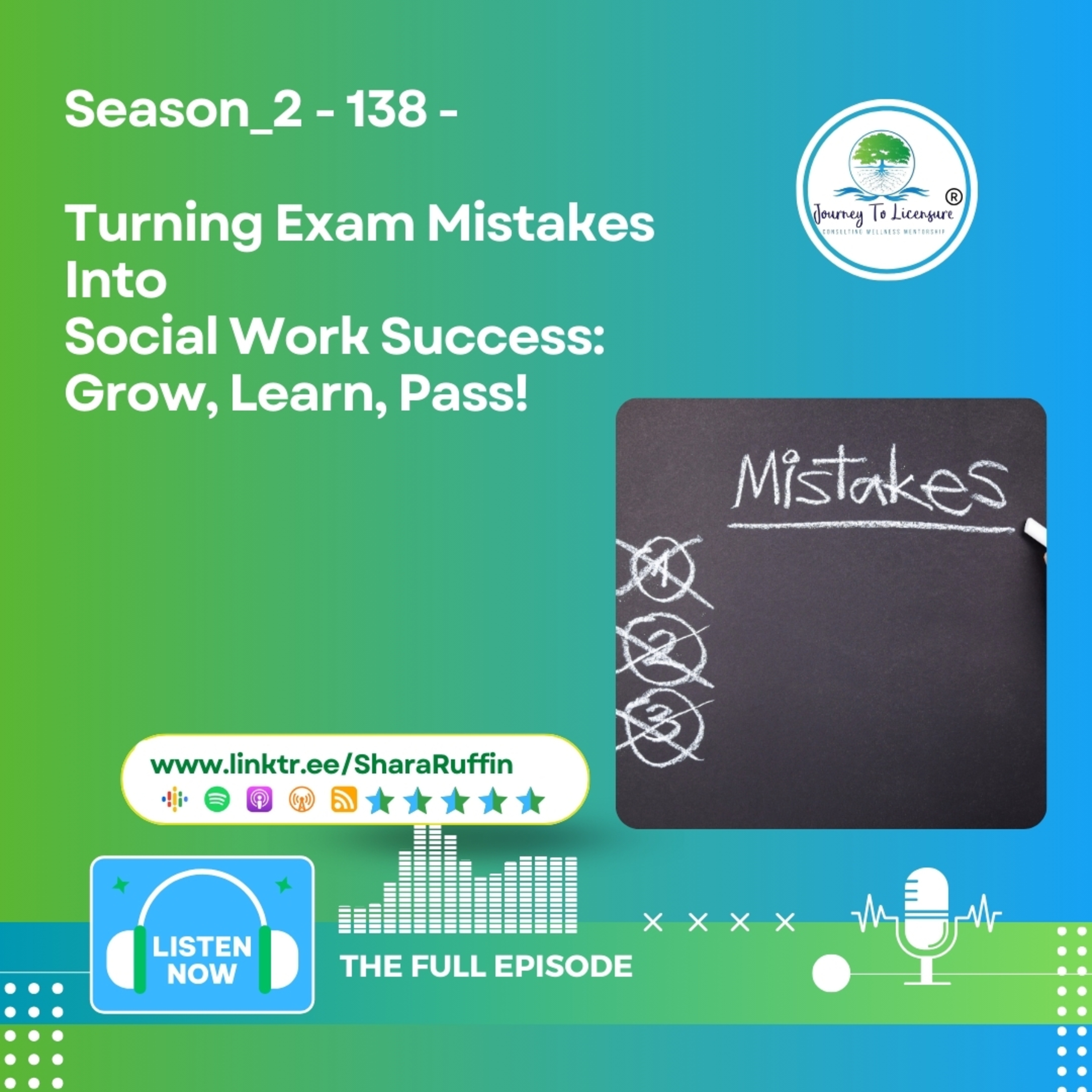 Season_2 - 138 - Turning Exam Mistakes Into Social Work Success: Grow, Learn, Pass! episode artwork