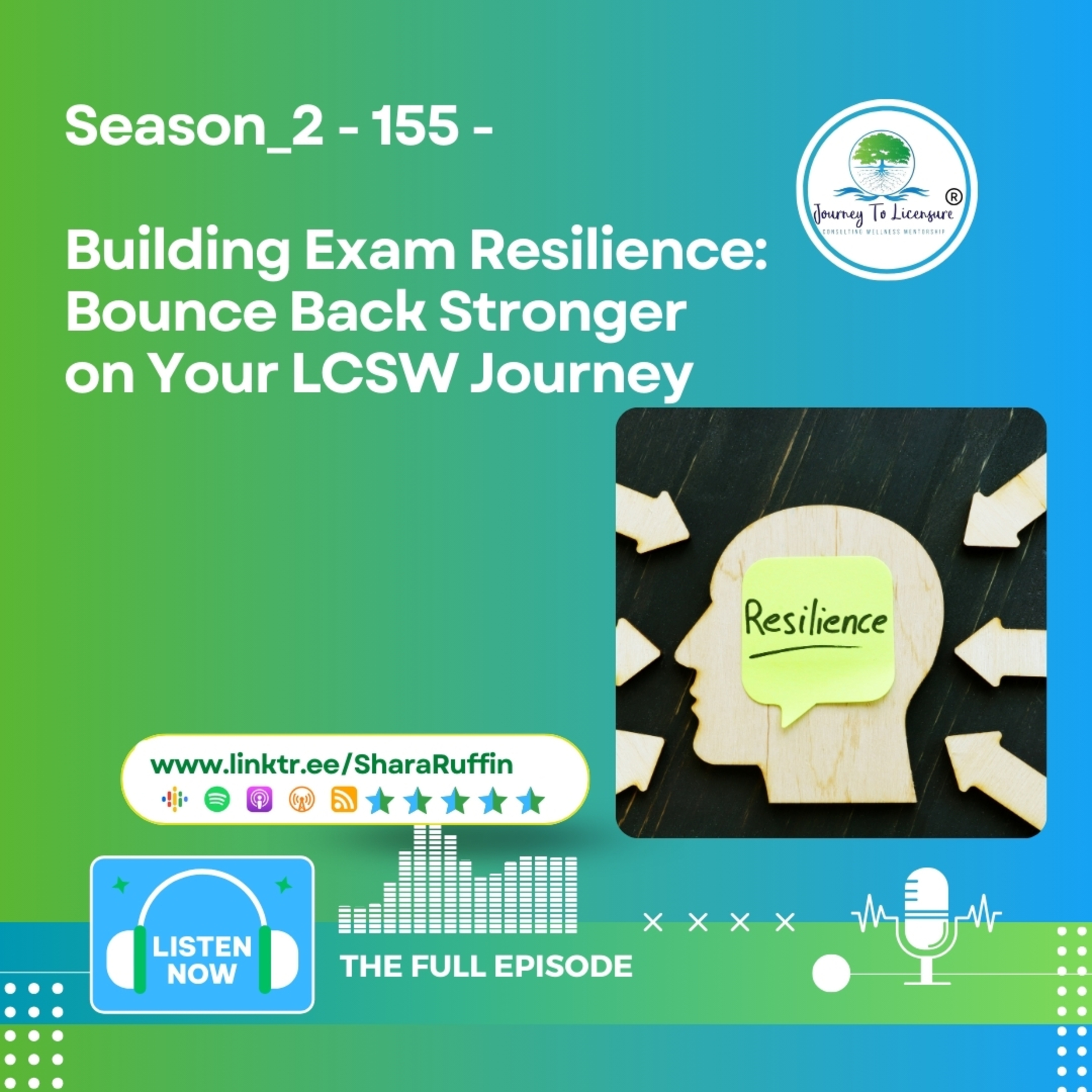 Season_2 - 155 - Building Exam Resilience: Bounce Back Stronger on Your LCSW Journey episode artwork