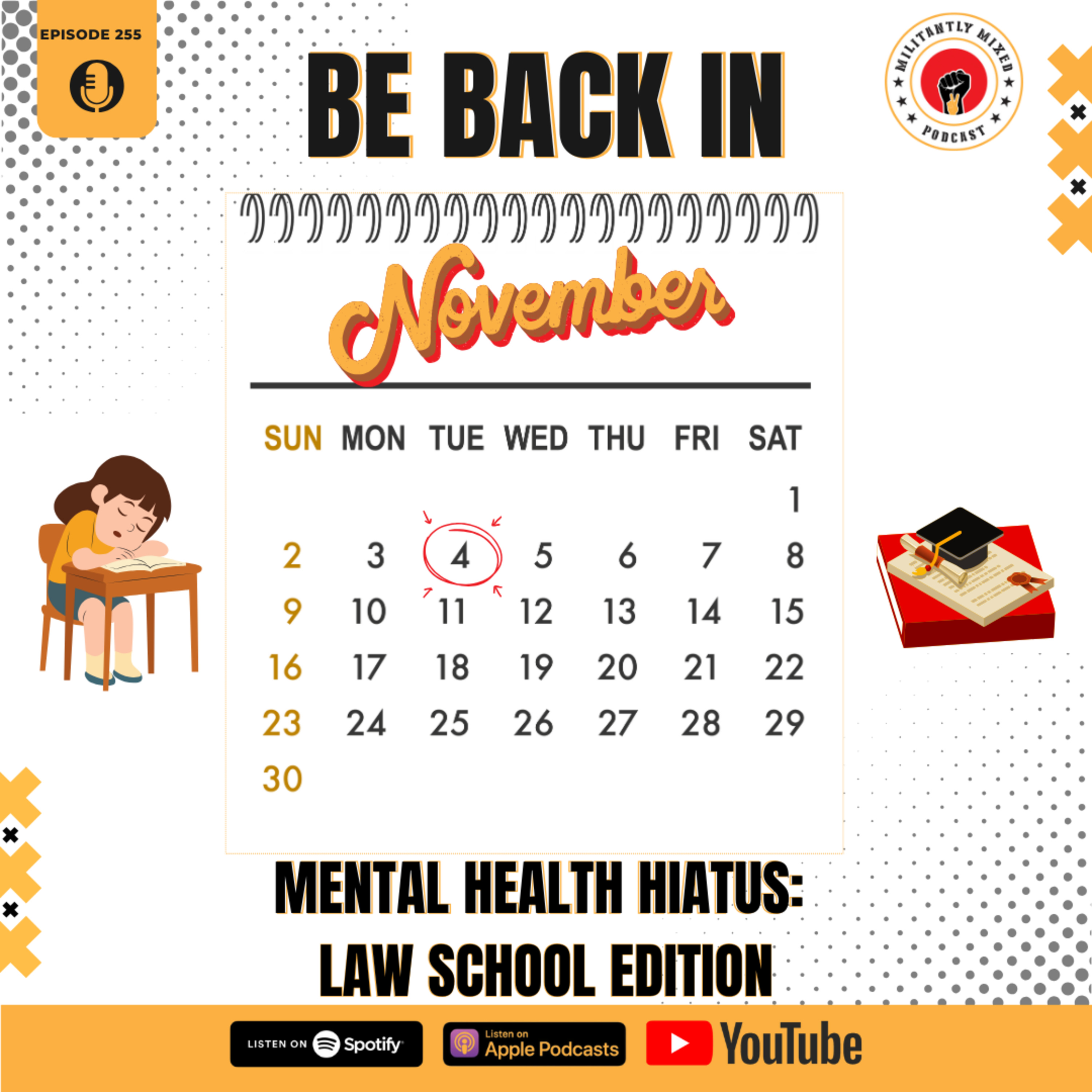 Mental Health Hiatus: Law School Edition (Be back in Nov)