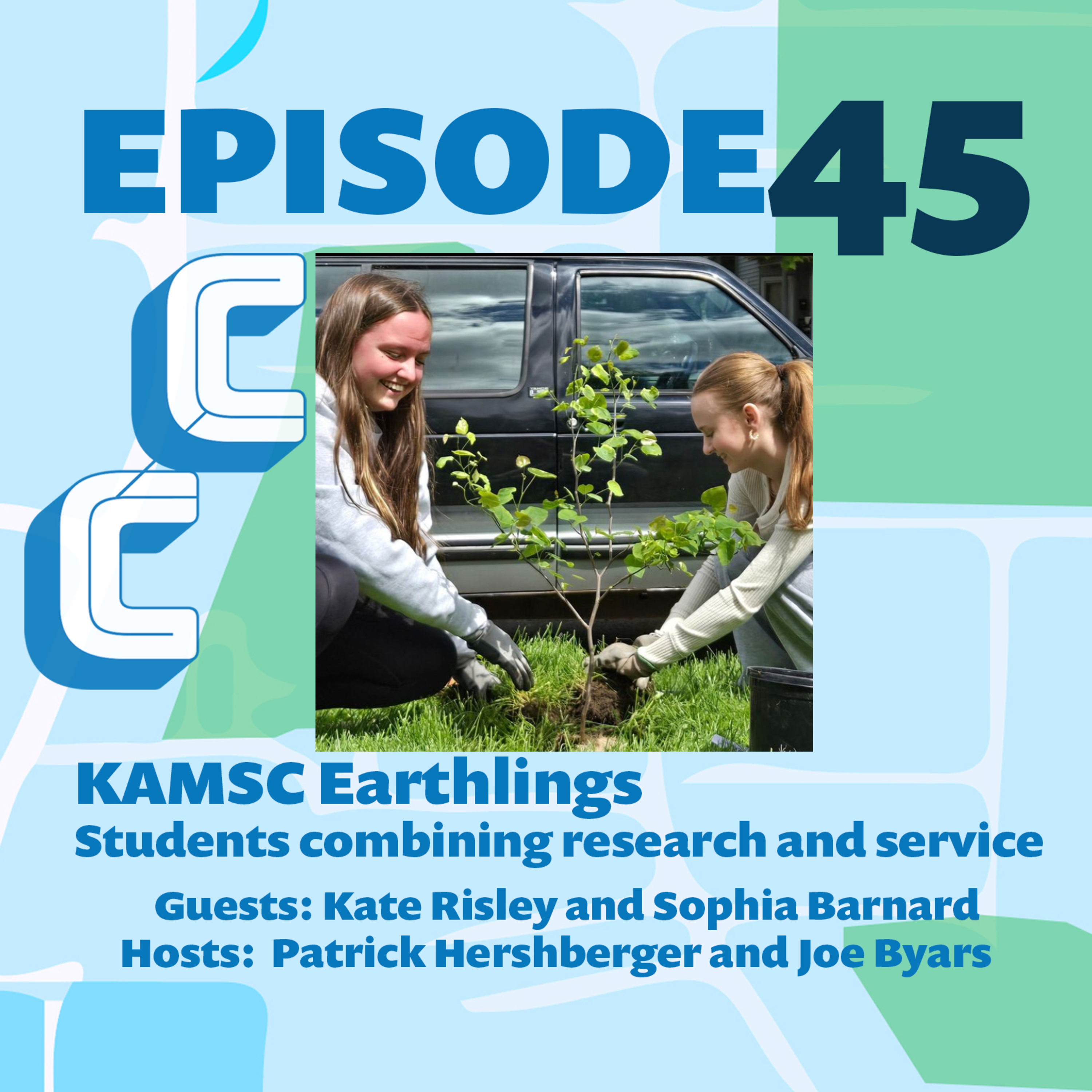 Students combining research and service. KAMSC Earthlings - Kate Risley and Sophia Barnard