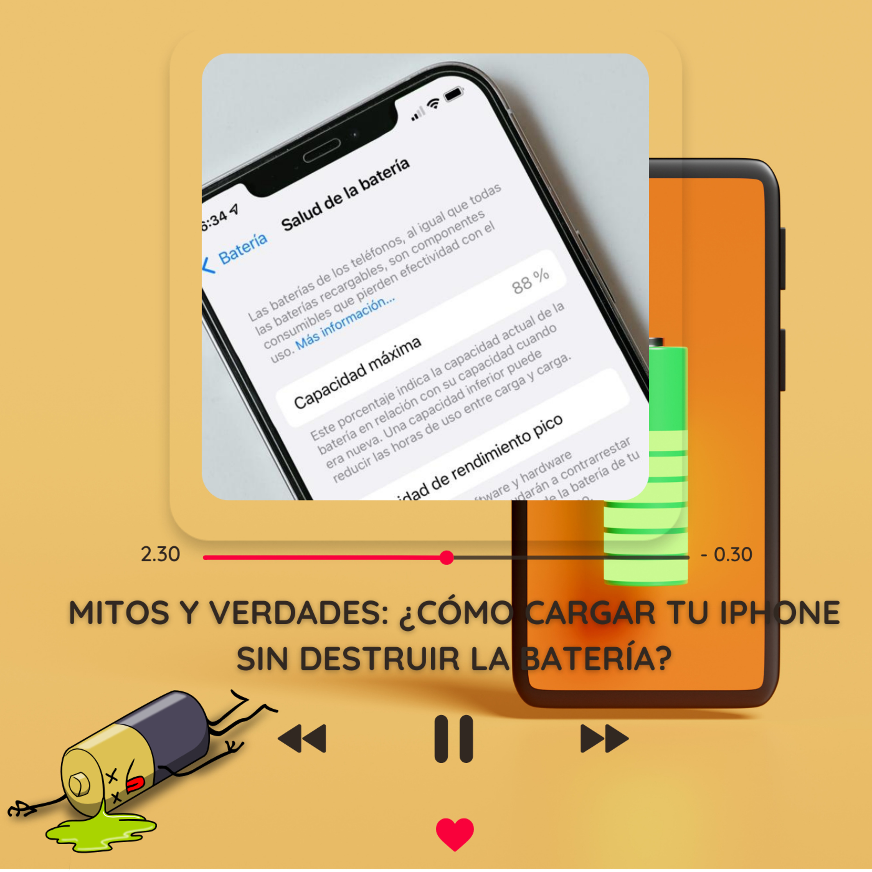 MITOS y VERDADES: ¿CÓMO cargar tu IPHONE sin DESTRUIR la BATERÍA? episode artwork