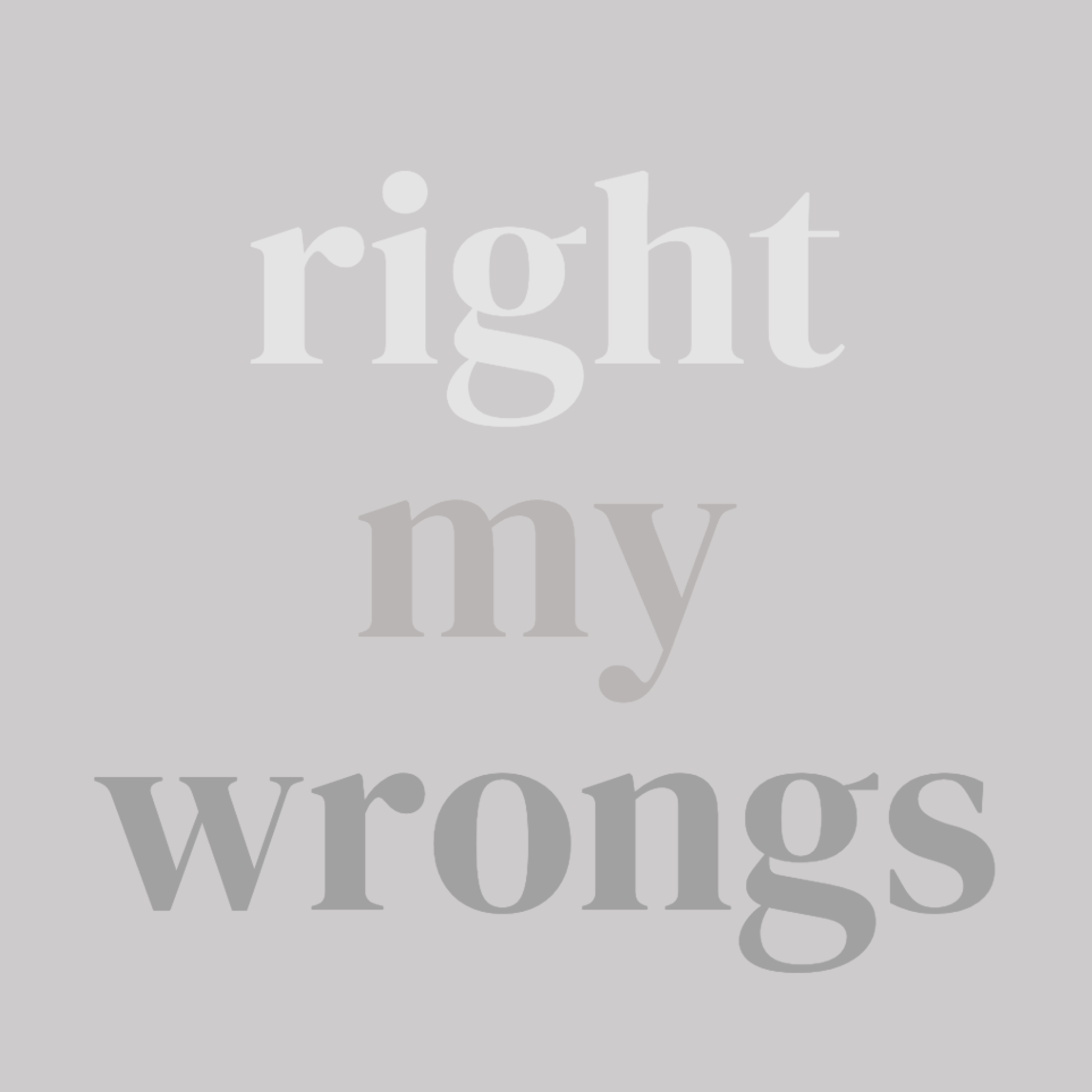 right my wrongs.