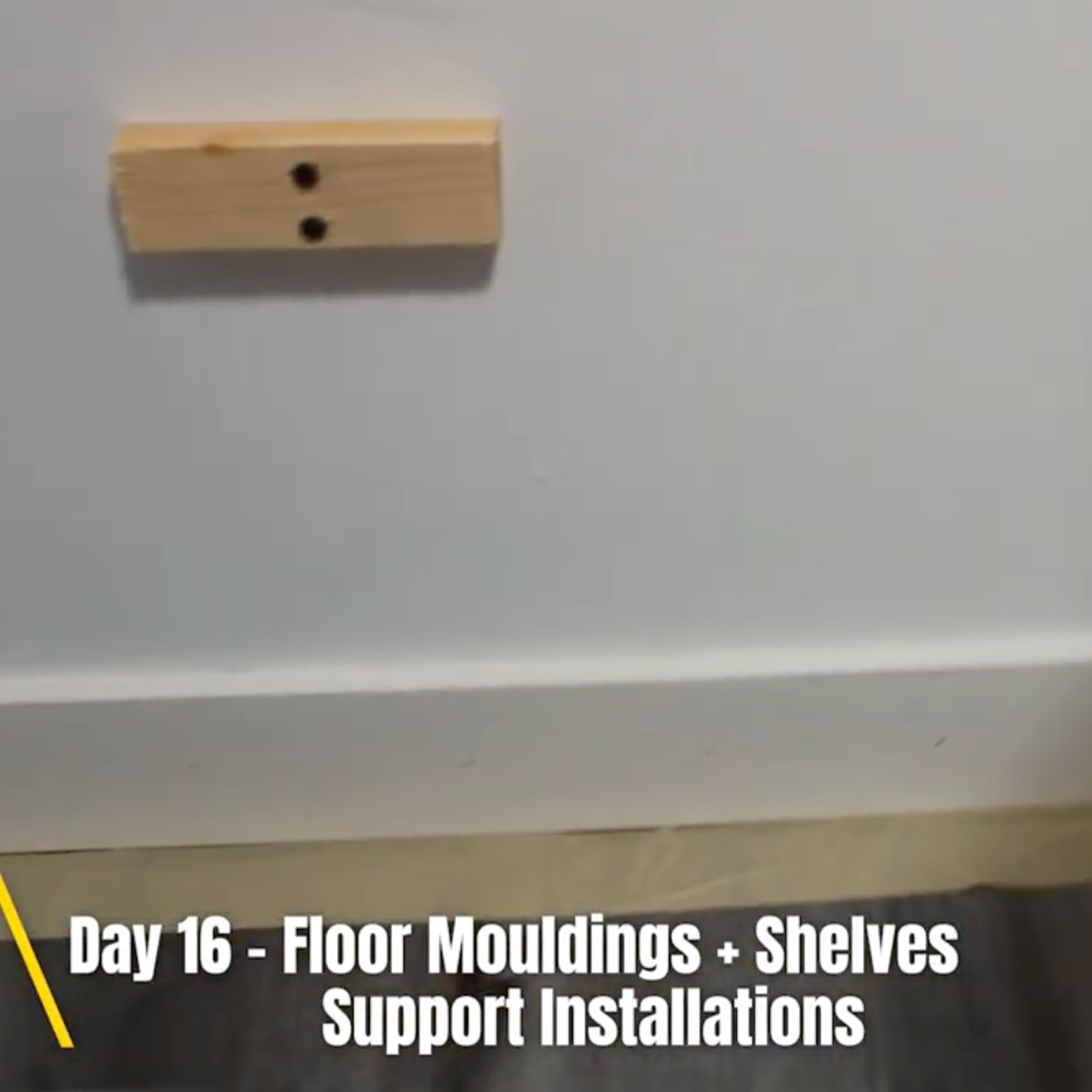 Day 16 Closing the Chapter: Installing Floor Moldings in Closet Renovations episode artwork