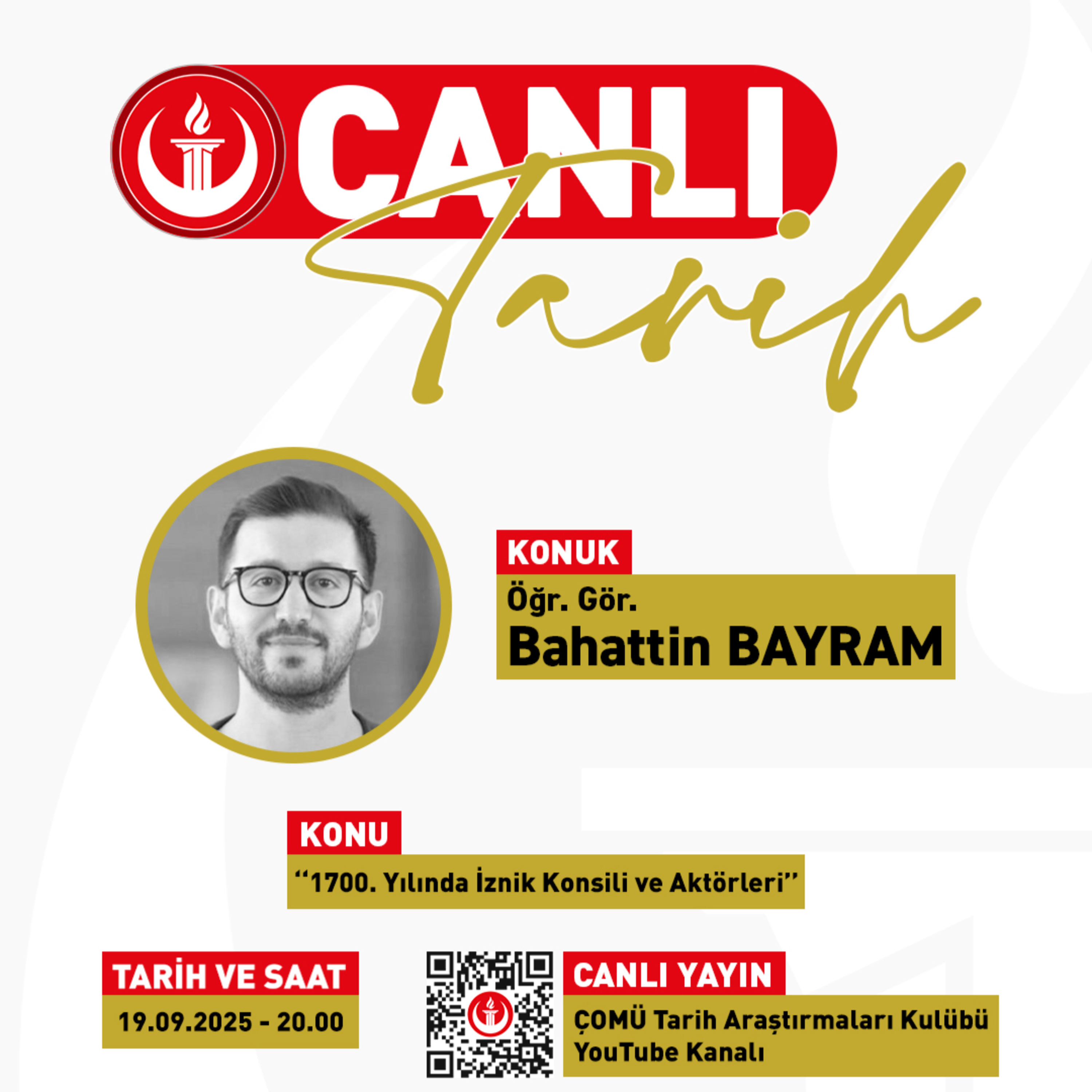 Canlı Yayın #16 | “1700. Yılında İznik Konsili ve Aktörleri”