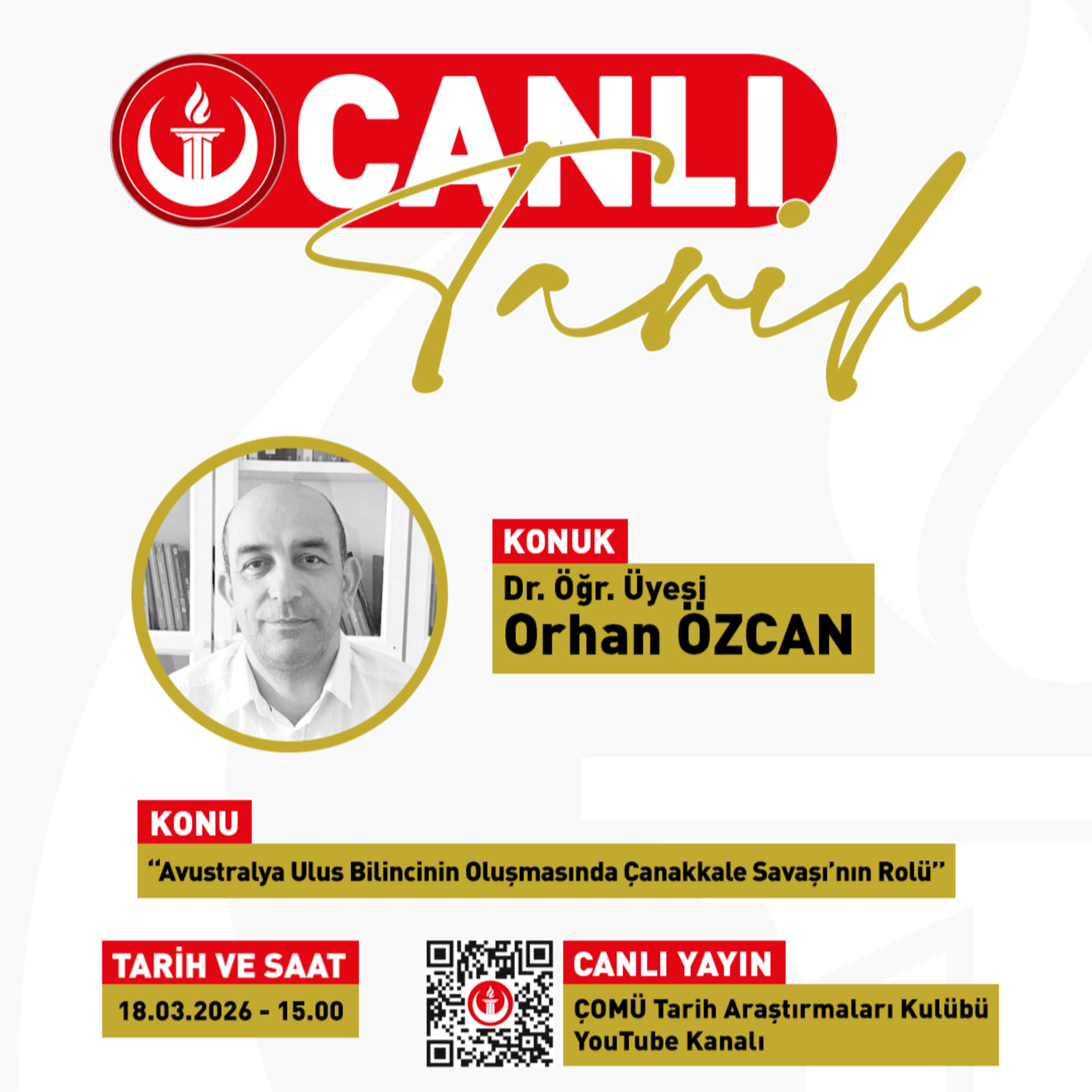 Canlı Yayın #26 | “Avustralya Ulus Bilincinin Oluşmasında Çanakkale Savaşı'nın Rolü”