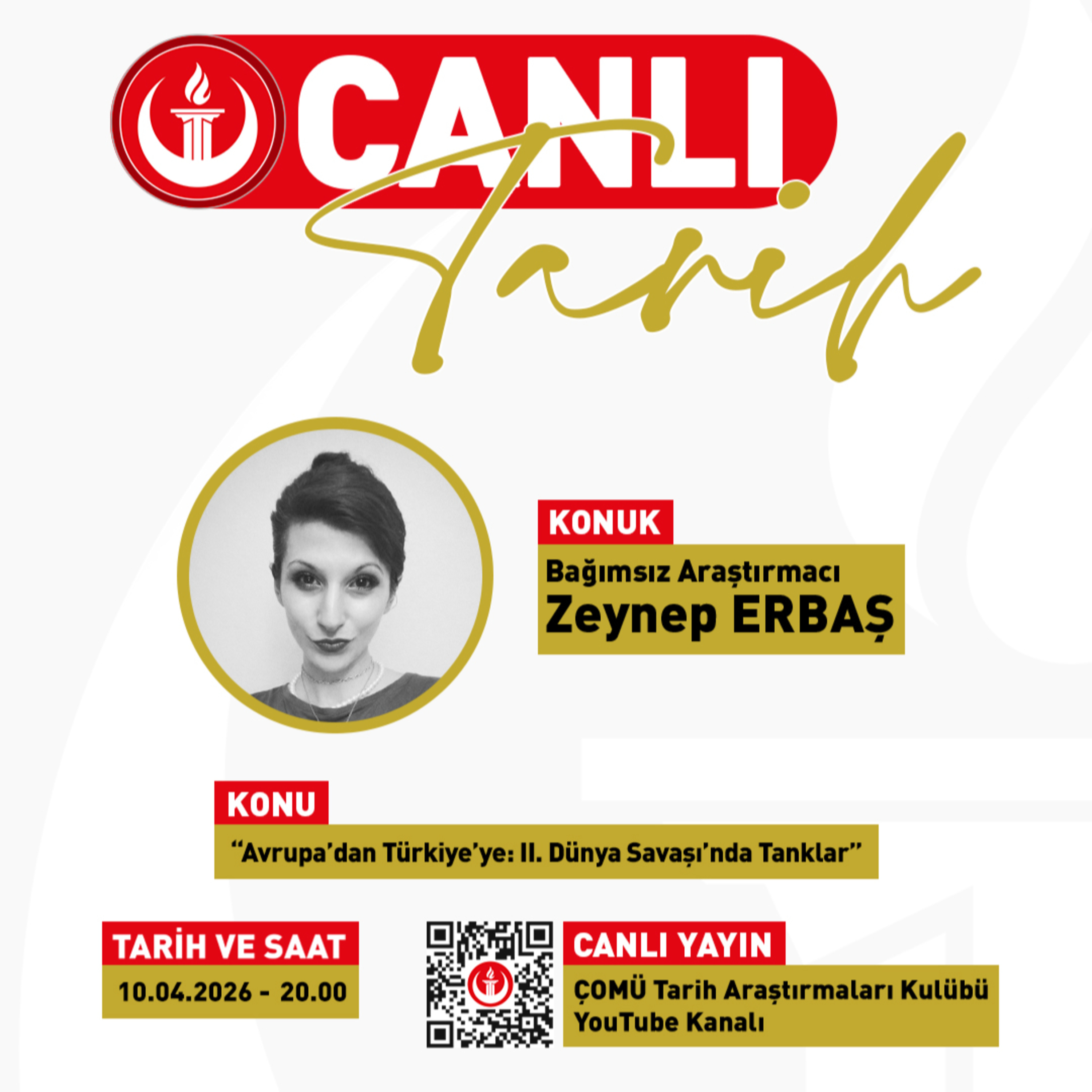 Canlı Yayın #28 | “Avrupa’dan Türkiye’ye: II. Dünya Savaşı’nda Tanklar”