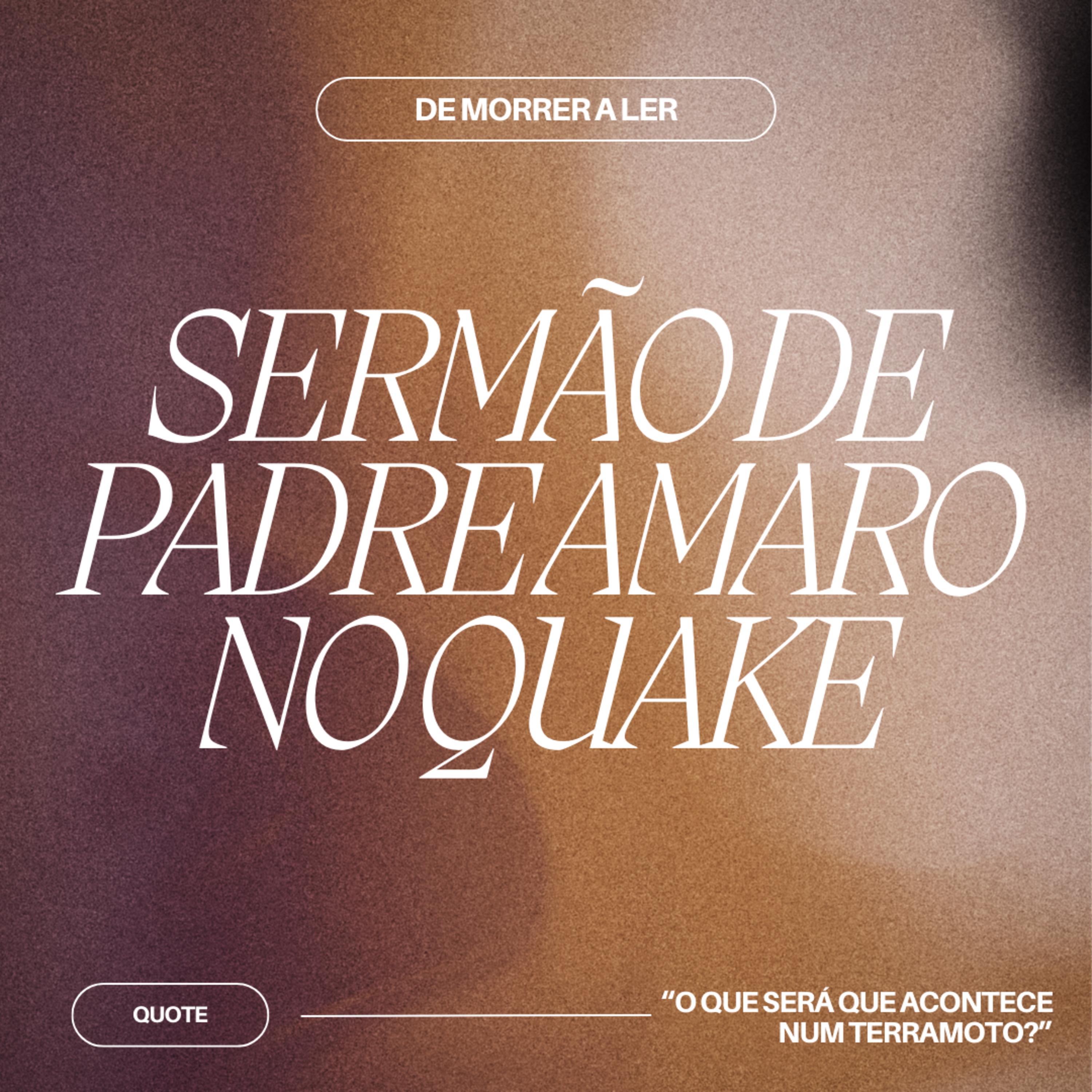 DE MORRER A LER