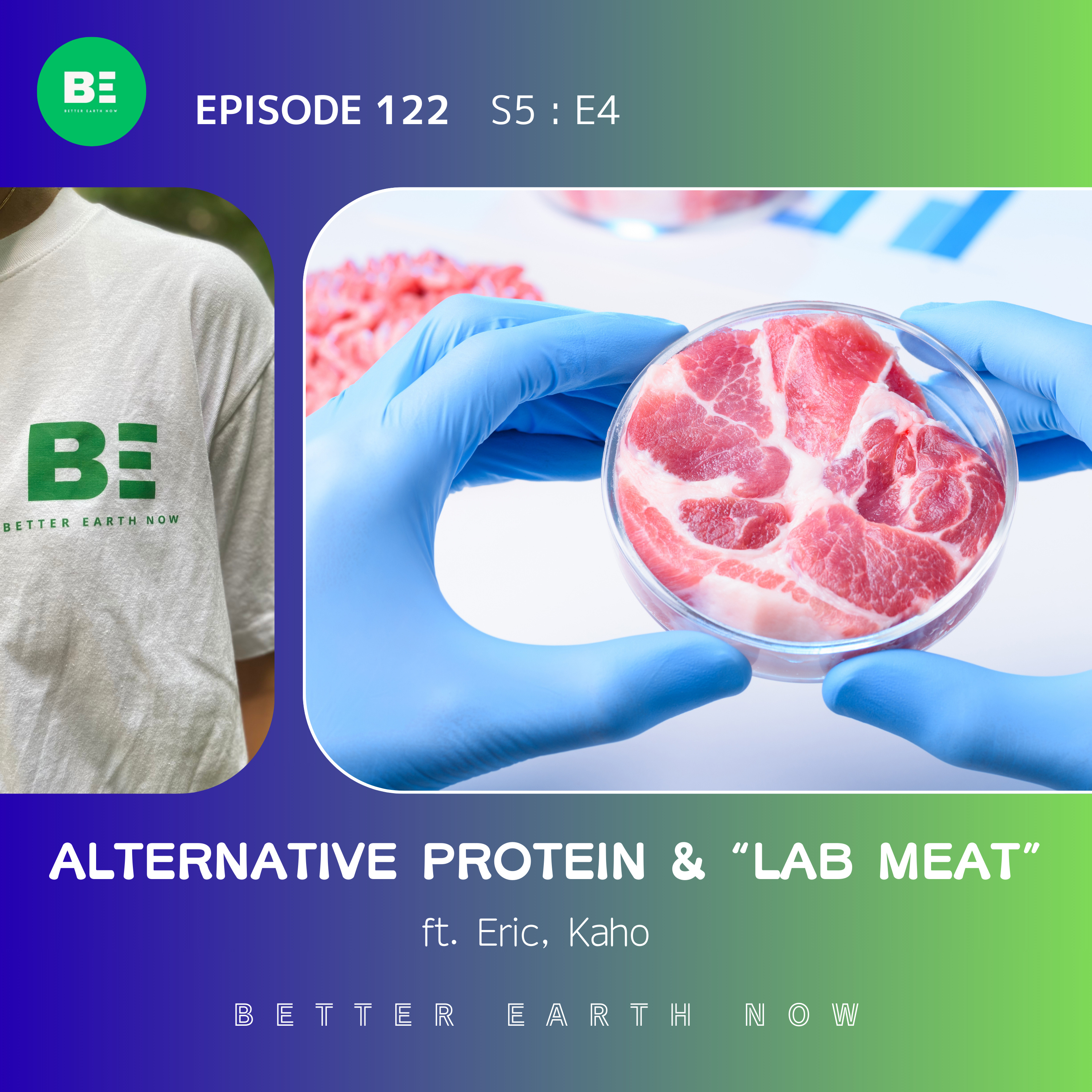 #122 EN【Alternative Proteins w/ Eric】How we can use “Lab-grown meat” to save the world episode artwork