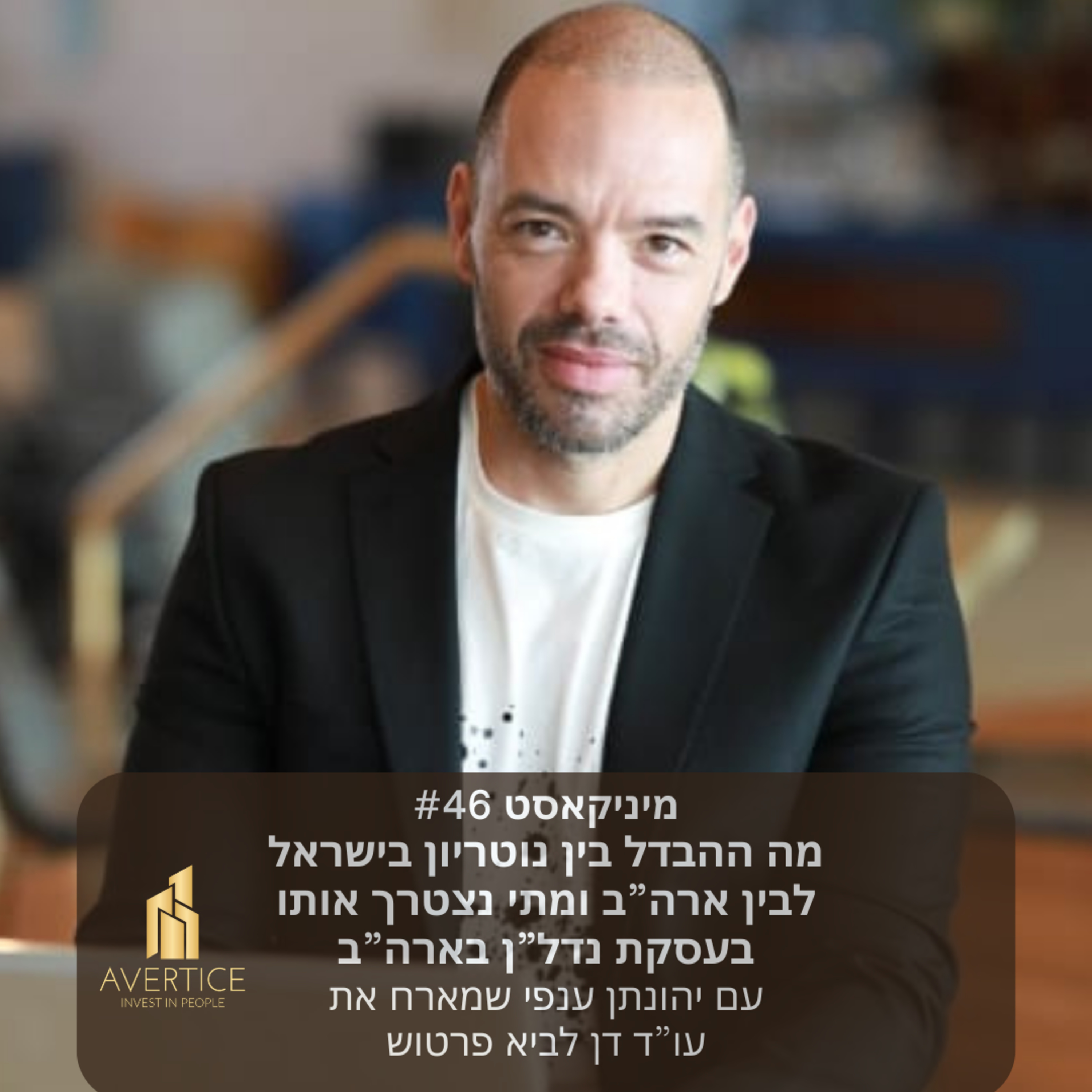מיניקאסט #46 - למה ומתי צריך נוטריון בעסקת נדל"ן בארה"ב ובמה שונה נוטריון בארץ לנוטריון בארה"ב episode artwork