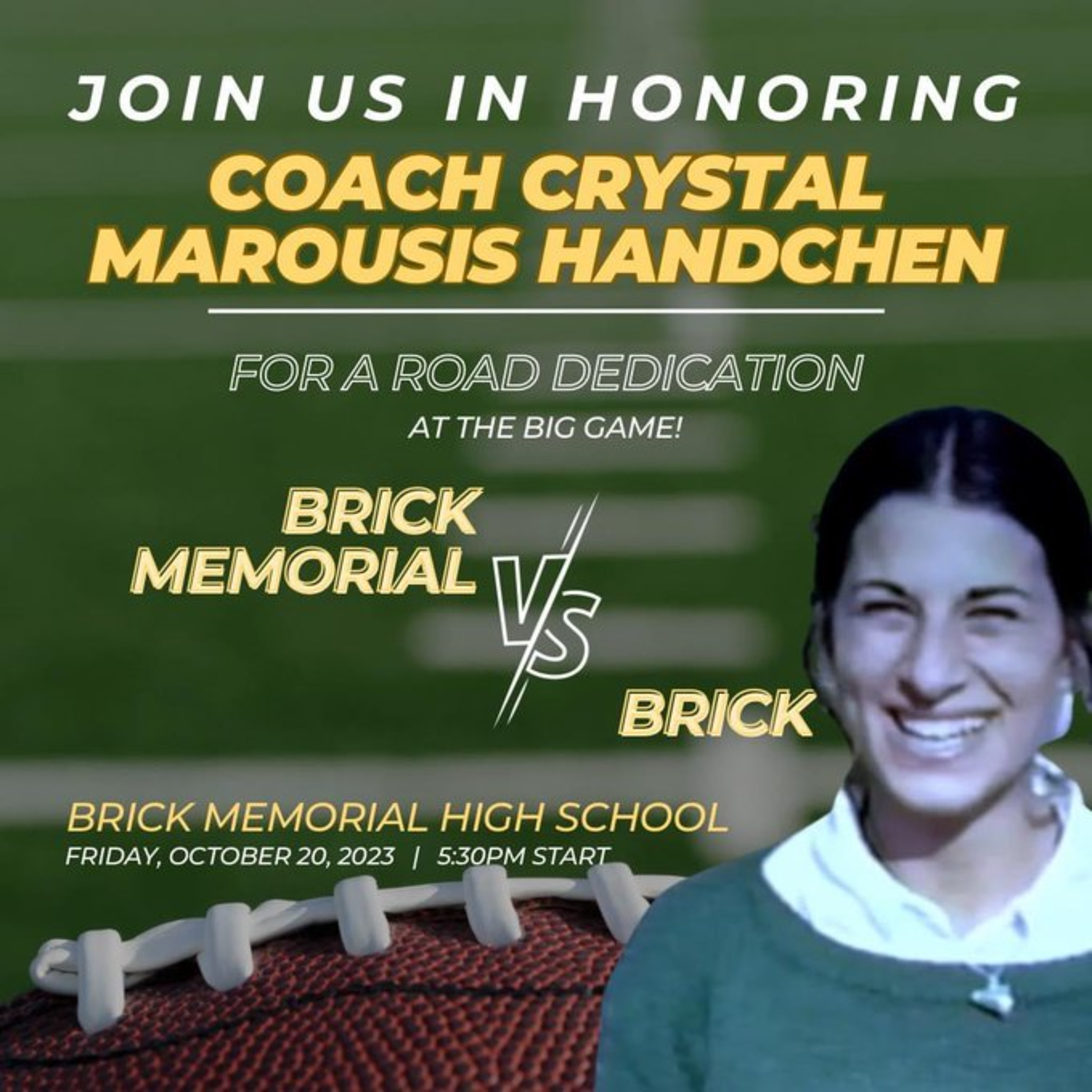 Mustangs Celebrate Crystal Handchen at Brick v Brick Game on Ocotber 20th episode artwork