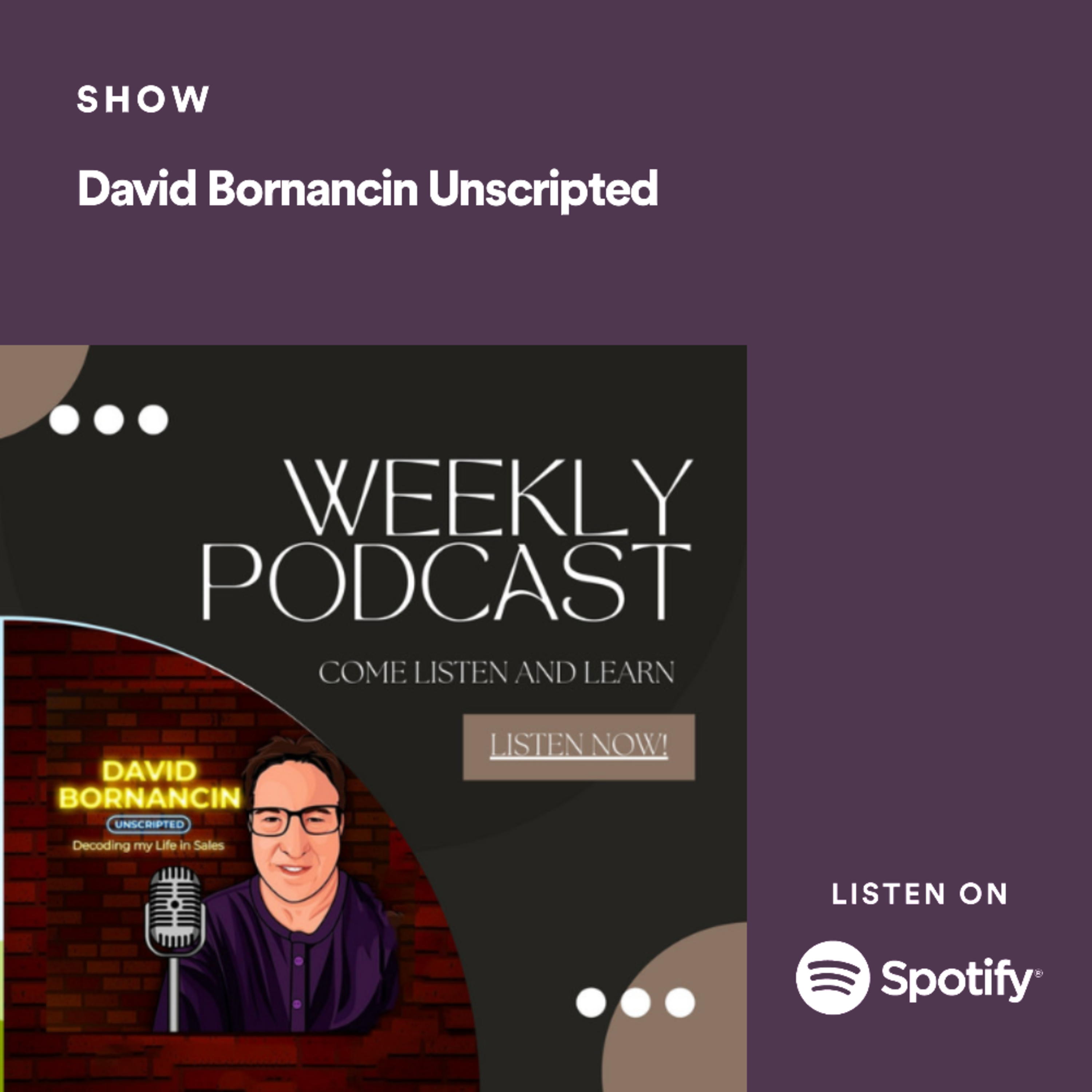 David Bornancin Unscripted