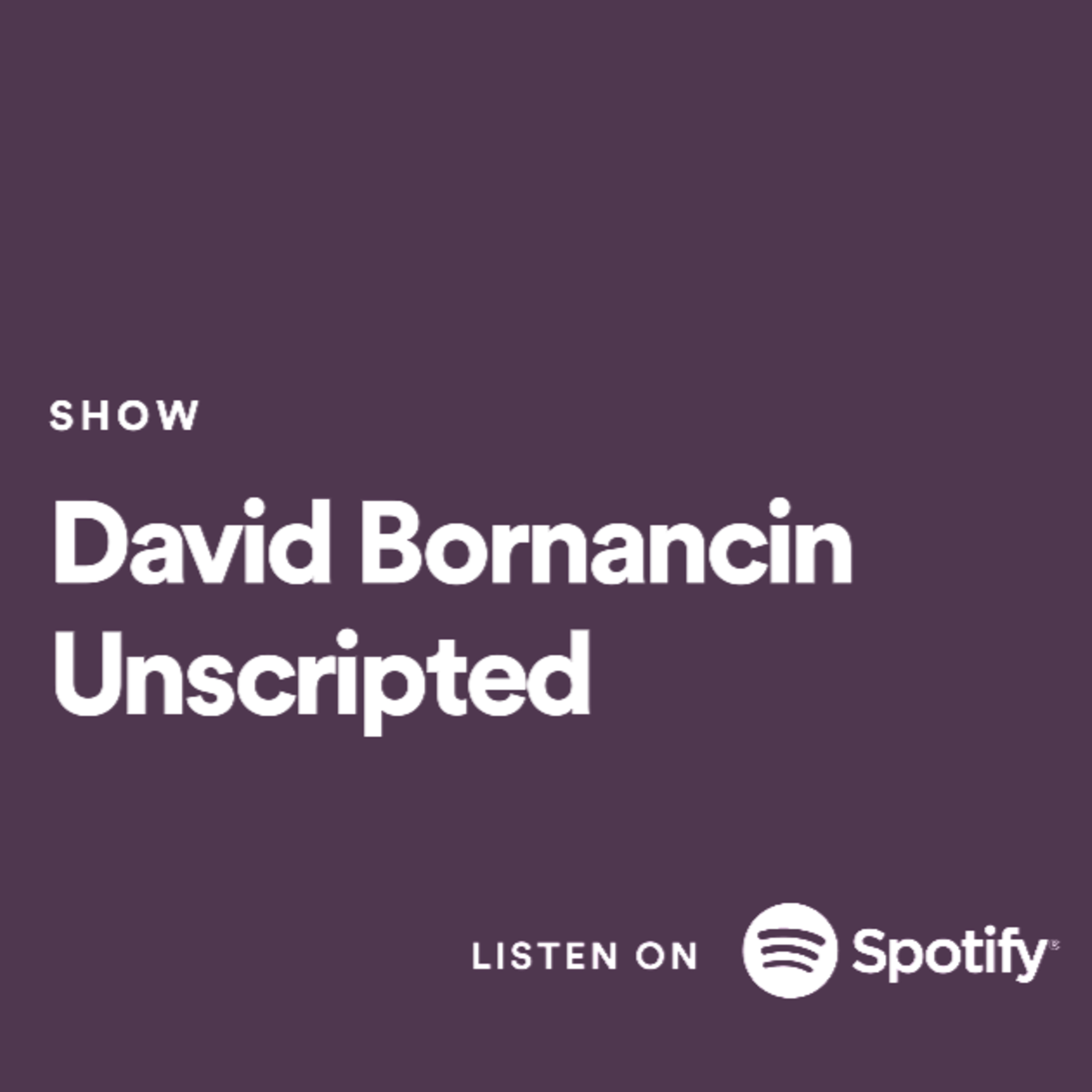 David Bornancin Unscripted