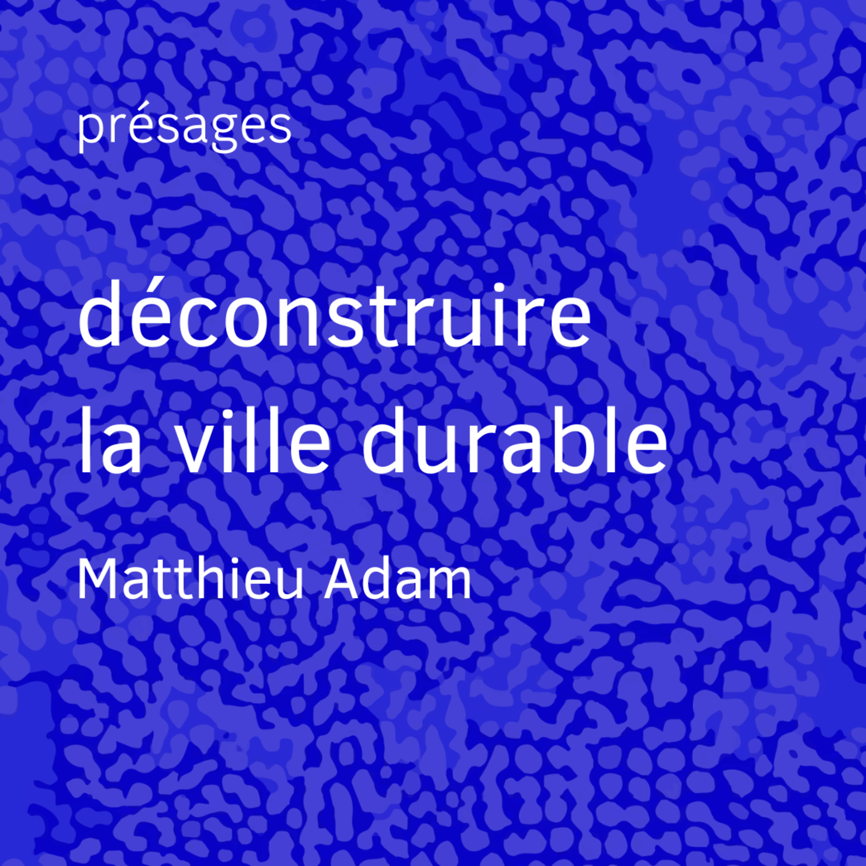 Déconstruire la ville durable - Matthieu Adam