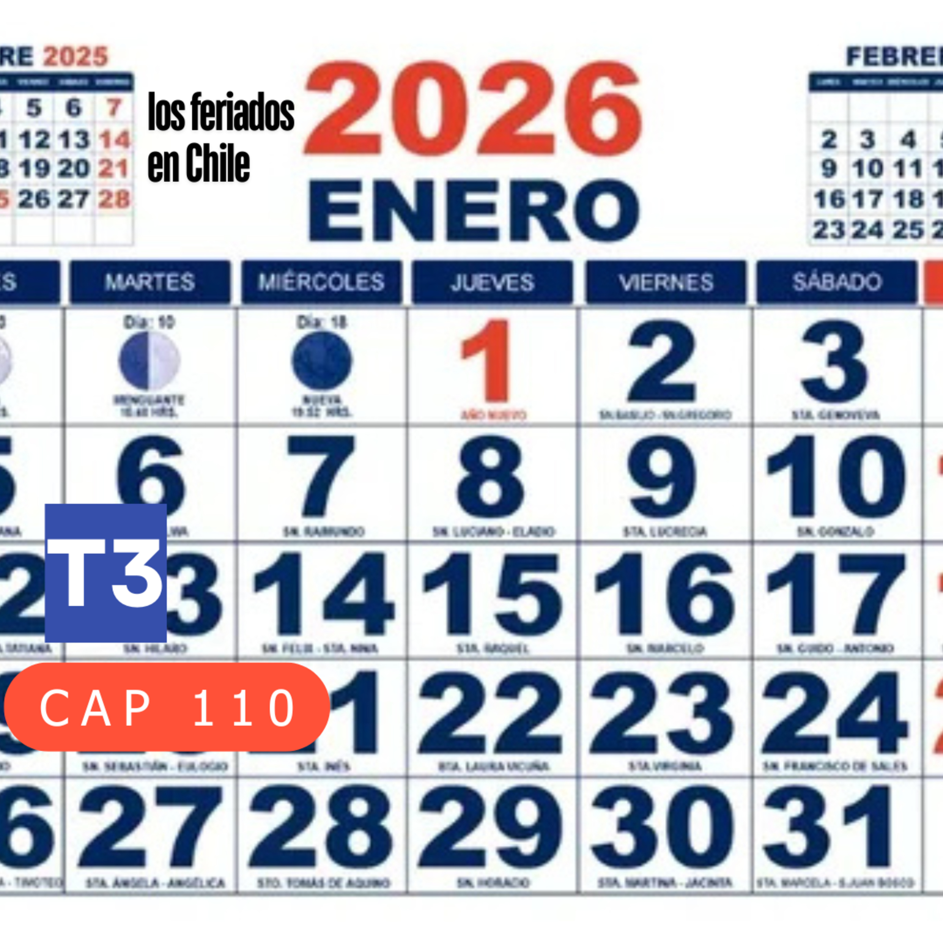 t3 cap 110. Los feriados en Chile #puisss
