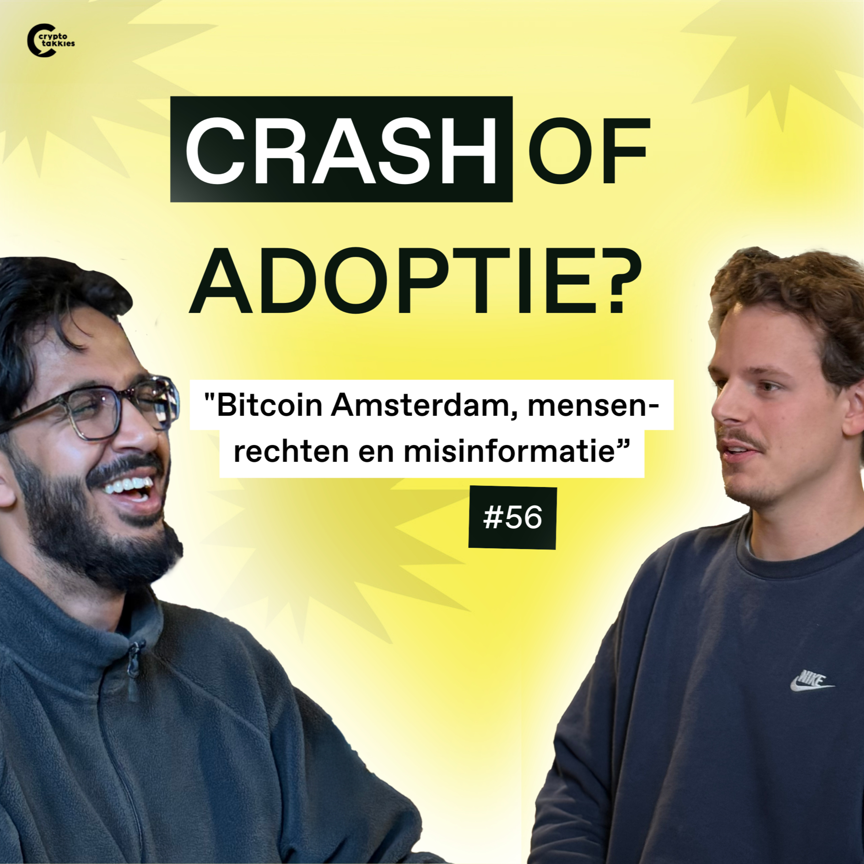 #56 Crash of adoptie? | "Bitcoin Amsterdam, mensenrechten en misinformatie” episode artwork