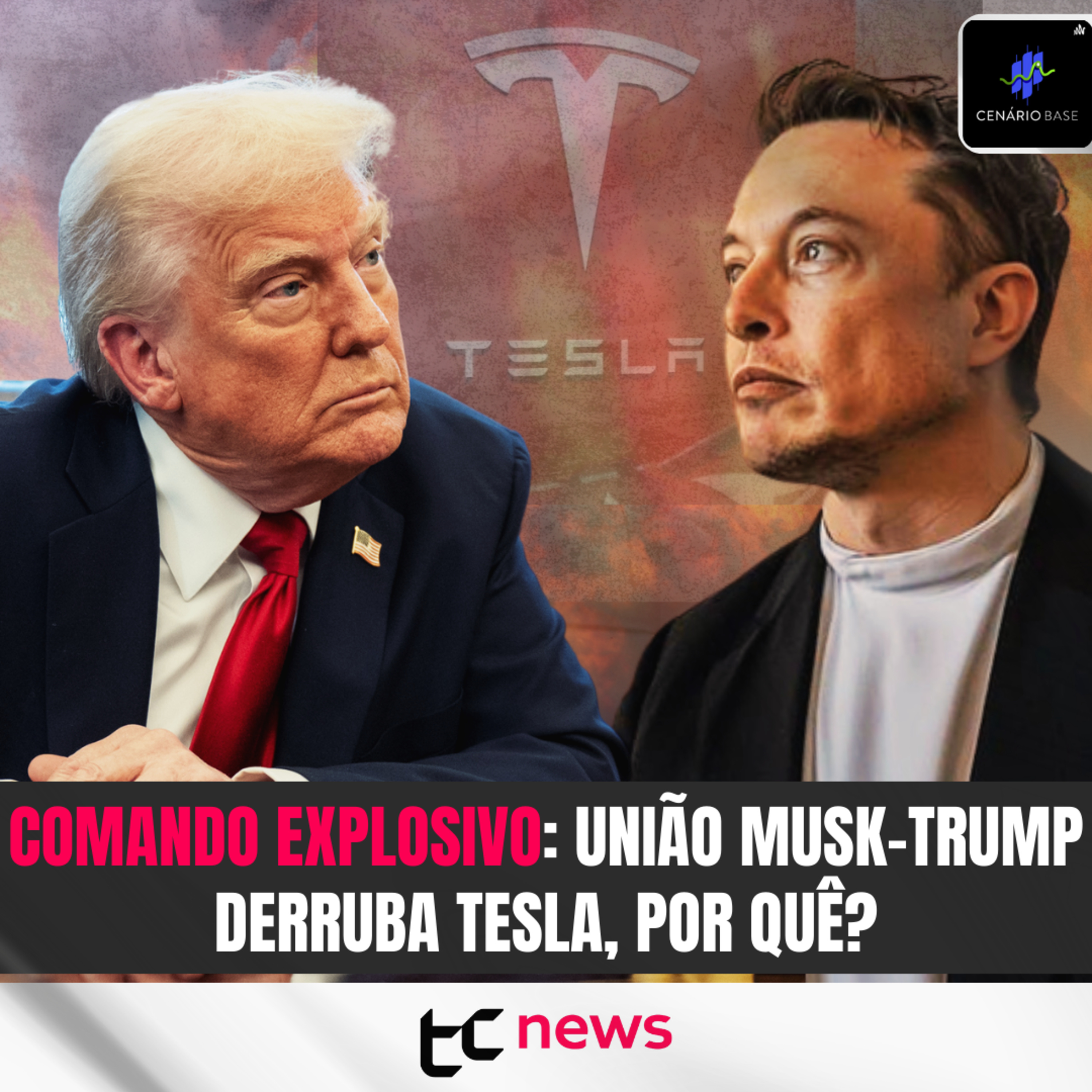 Comando explosivo: união Musk-Trump derruba tesla, por quê? - CENÁRIO BASE #47 episode artwork